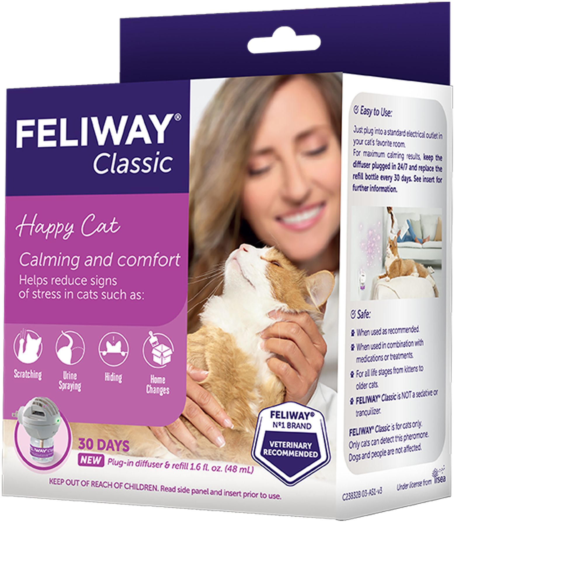Feliway® Classic Plug-In Diffuser & 48ml Refill 30 Day Starter Kit