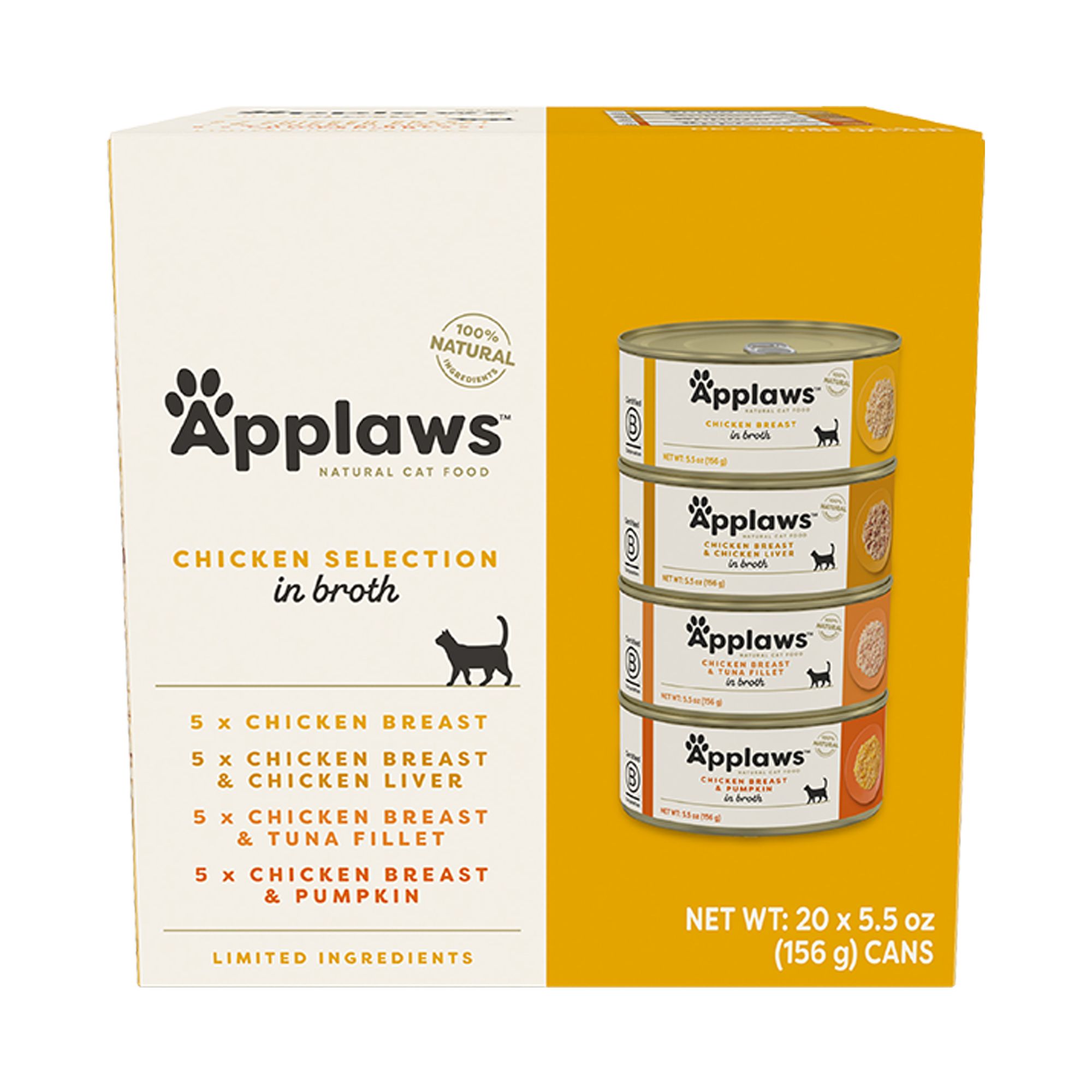 Applaws Cat - Broth, Chicken, Variety Pack, 20 CT, 110 OZ