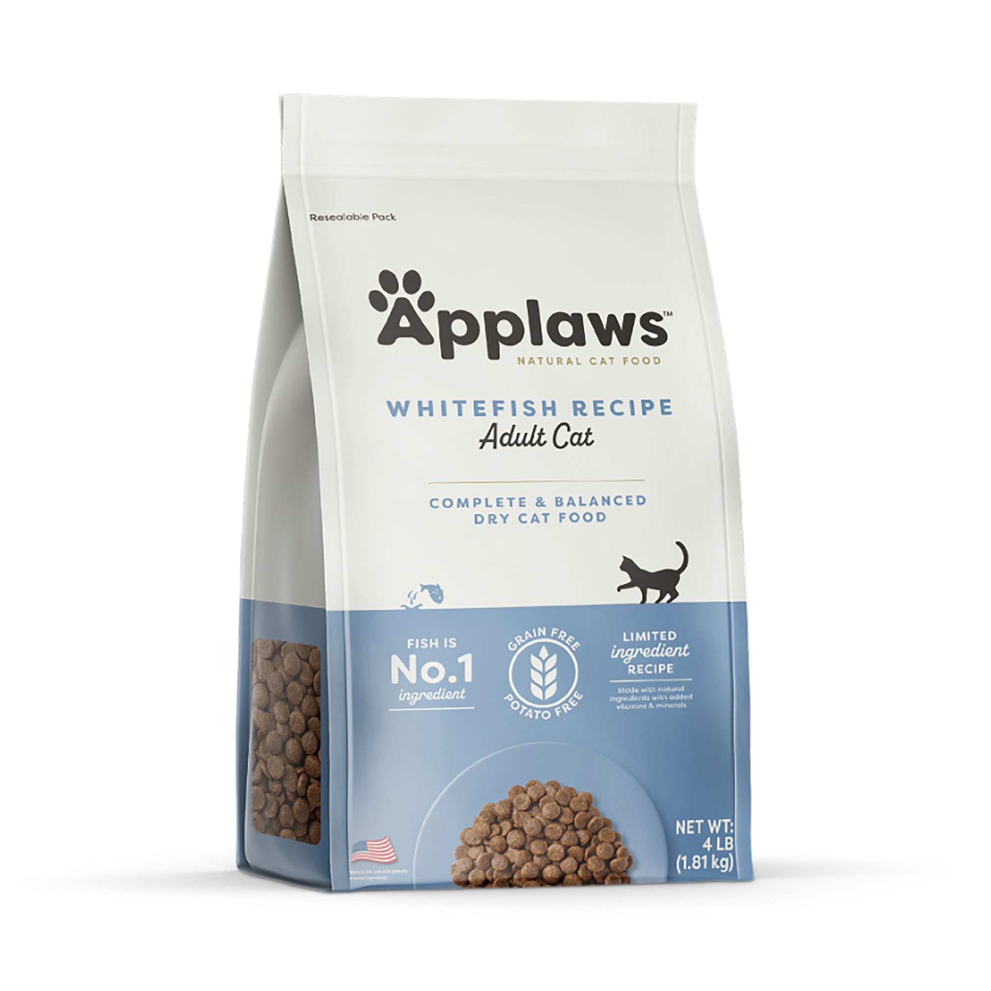 Applaws® Adult Dry Cat Food - Natural, Limited Ingredient, Grain Free, Whitefish
