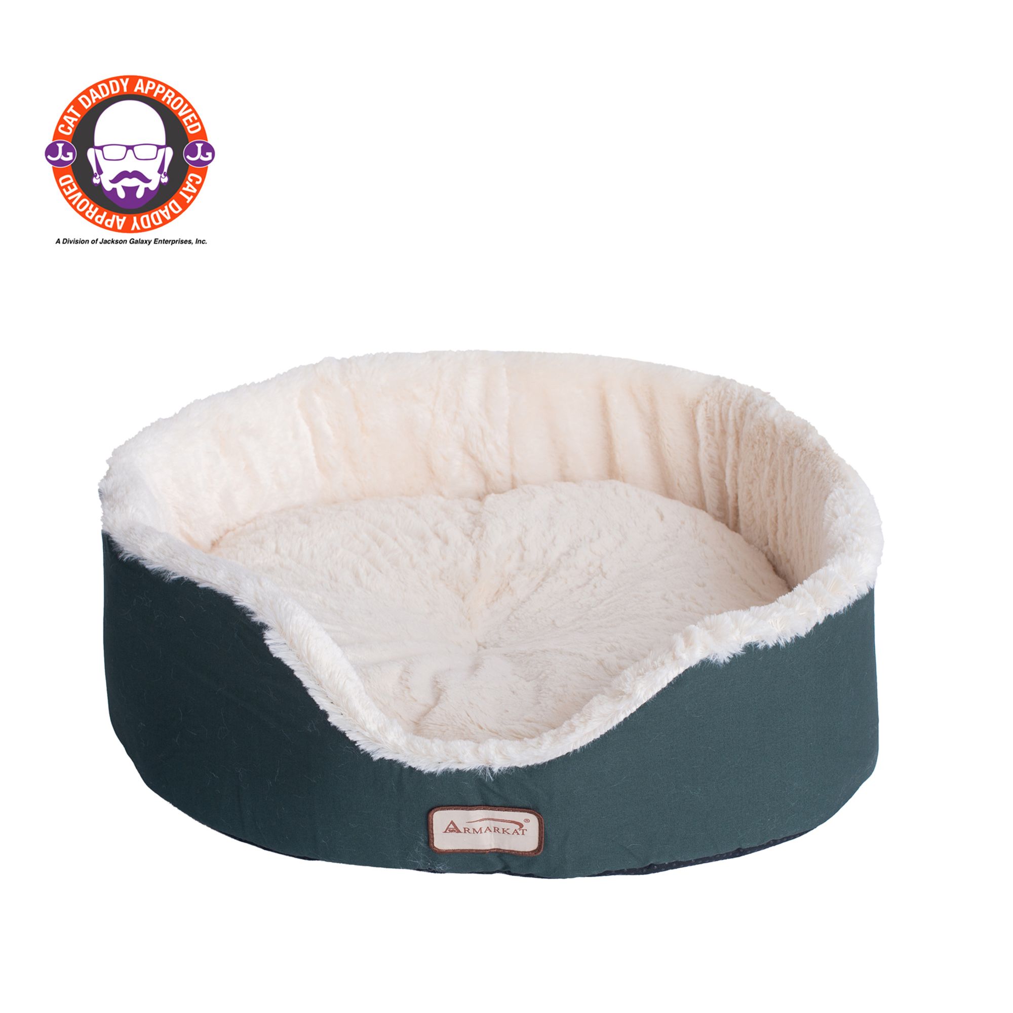 Amarkat Laurel Green Cuddler Cat Bed