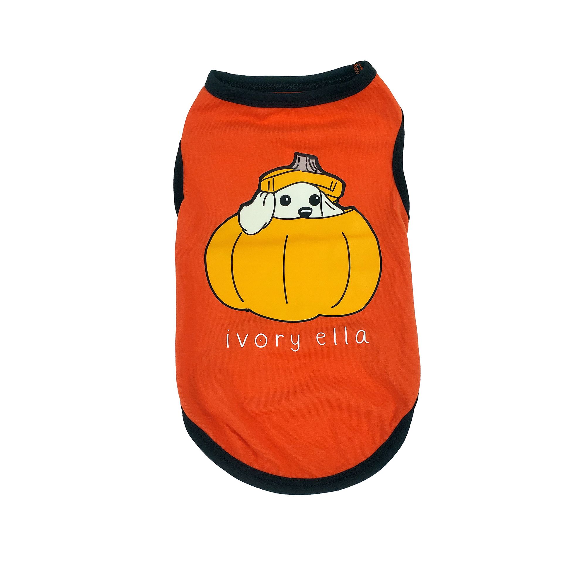 Hip Doggie Ivory Ella Halloween Pumpkin Dog Tee