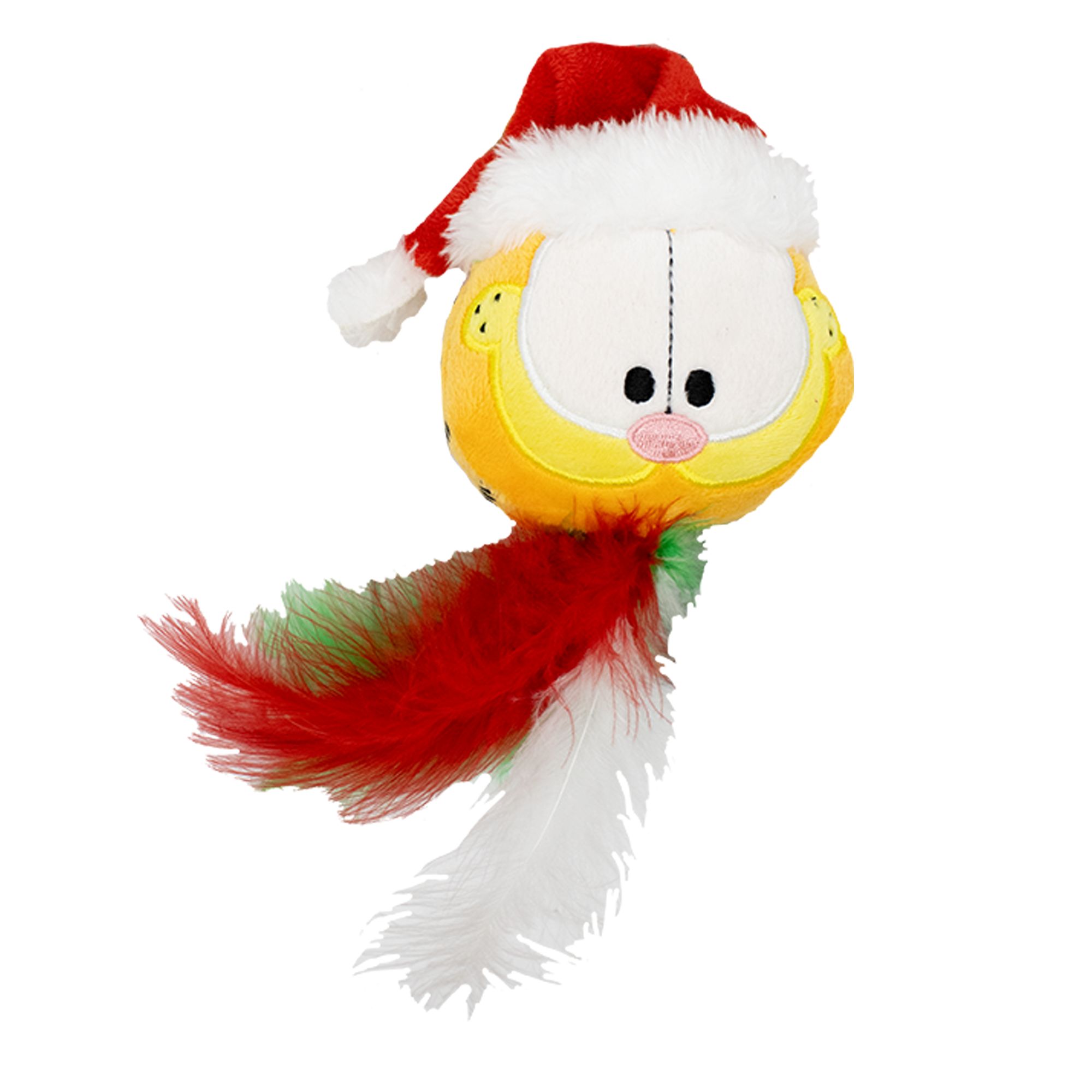 Garfield Holiday Catnip Soft Plush Feather Cat Kicker Toy