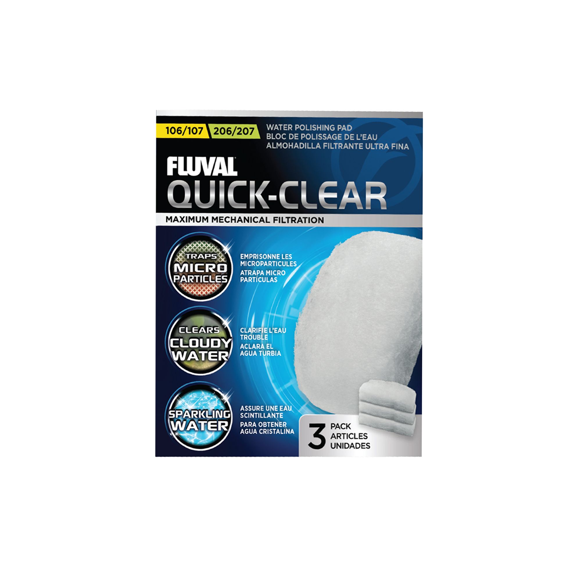 FluFluval® Quick Clear Water Polishing Pad 106/107/206/207 3PK