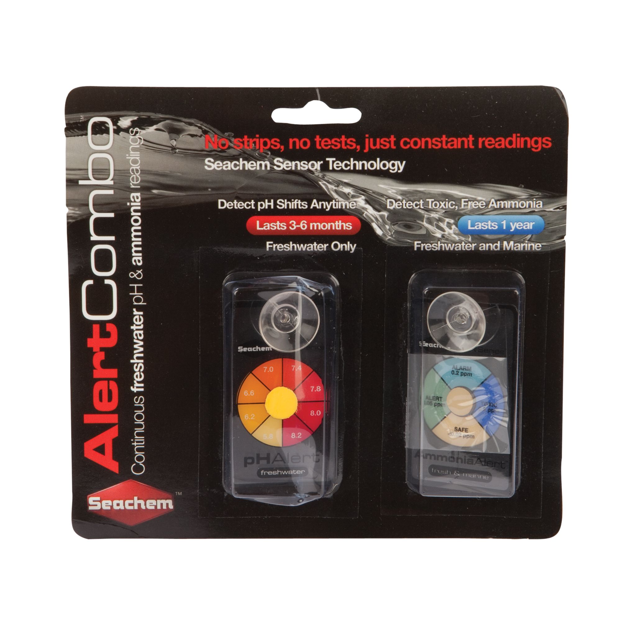 Seachem® Alert Combo™ Aquarium pH & Ammonia Detector