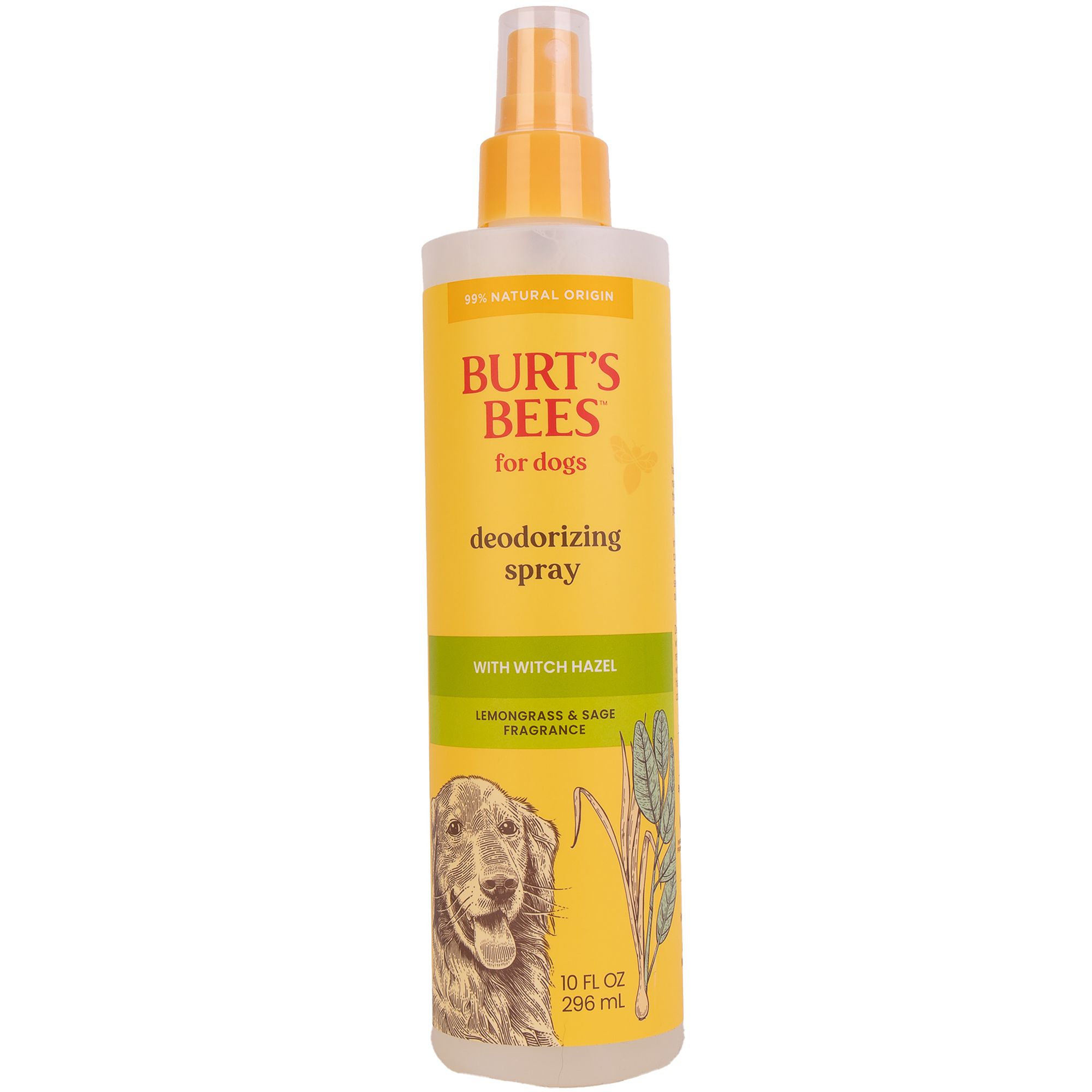 Burt's Bees for Pets Deodorizing Spray with Witch Hazel, Lemongrass and Sage Fragrance 10 oz