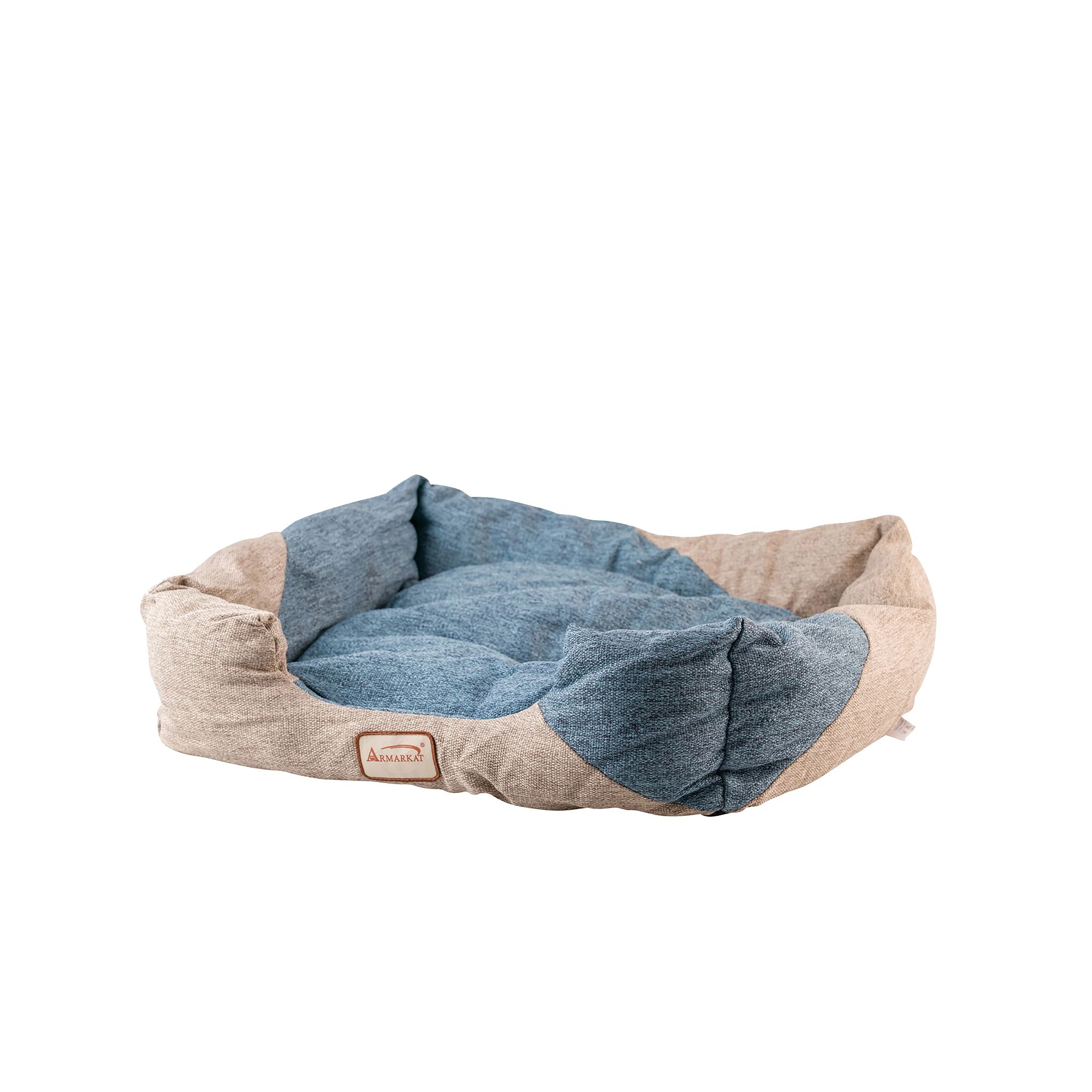 Armarkat Cornflower Blue & Beige Cuddler Cat Bed