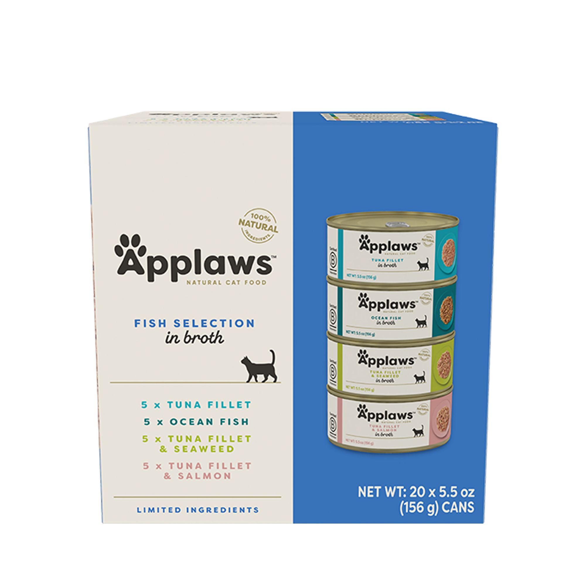 Applaws Cat - Broth, Fish, Variety Pack, 20 CT, 110 OZ