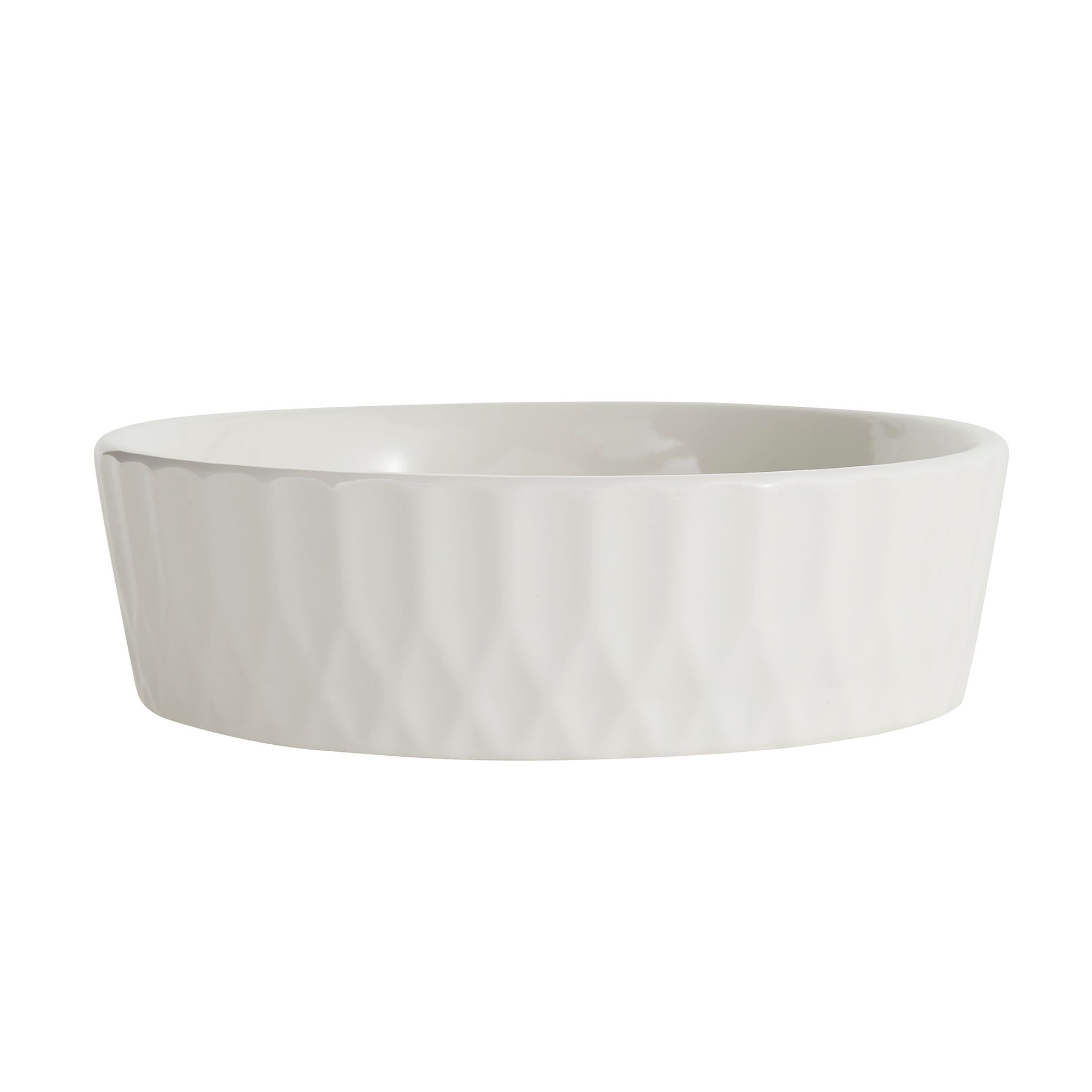 Full Cheeks™ Small Pet Cream Ceramic Bowl