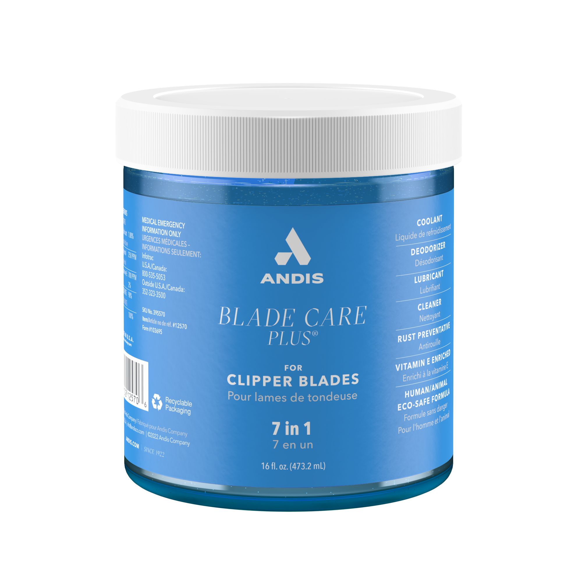 Andis® Blade Care Plus 7-in-1 Formula for Clipper Blades - 16 Oz