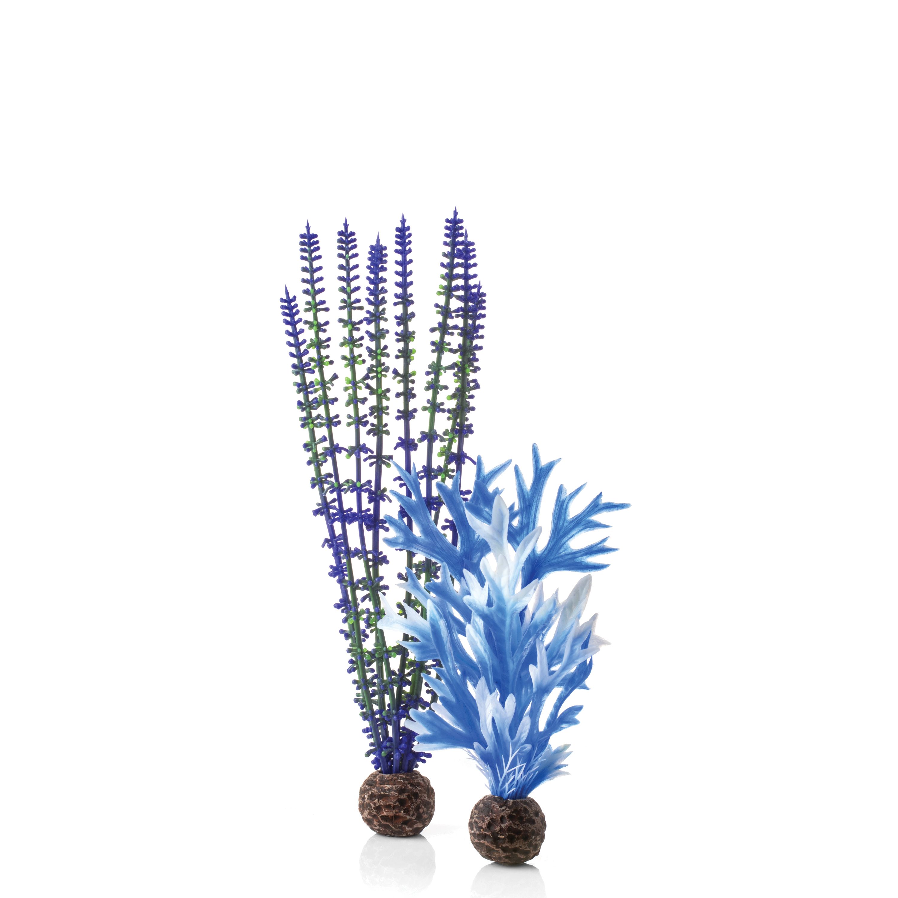 biOrb Blue & Purple Artificial Aquarium Plant Set - 14"