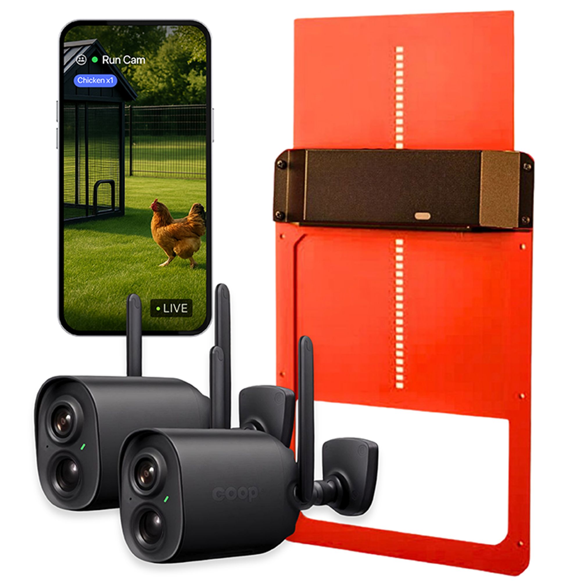 The Smart Coop Kit Door + 2 CoopCam