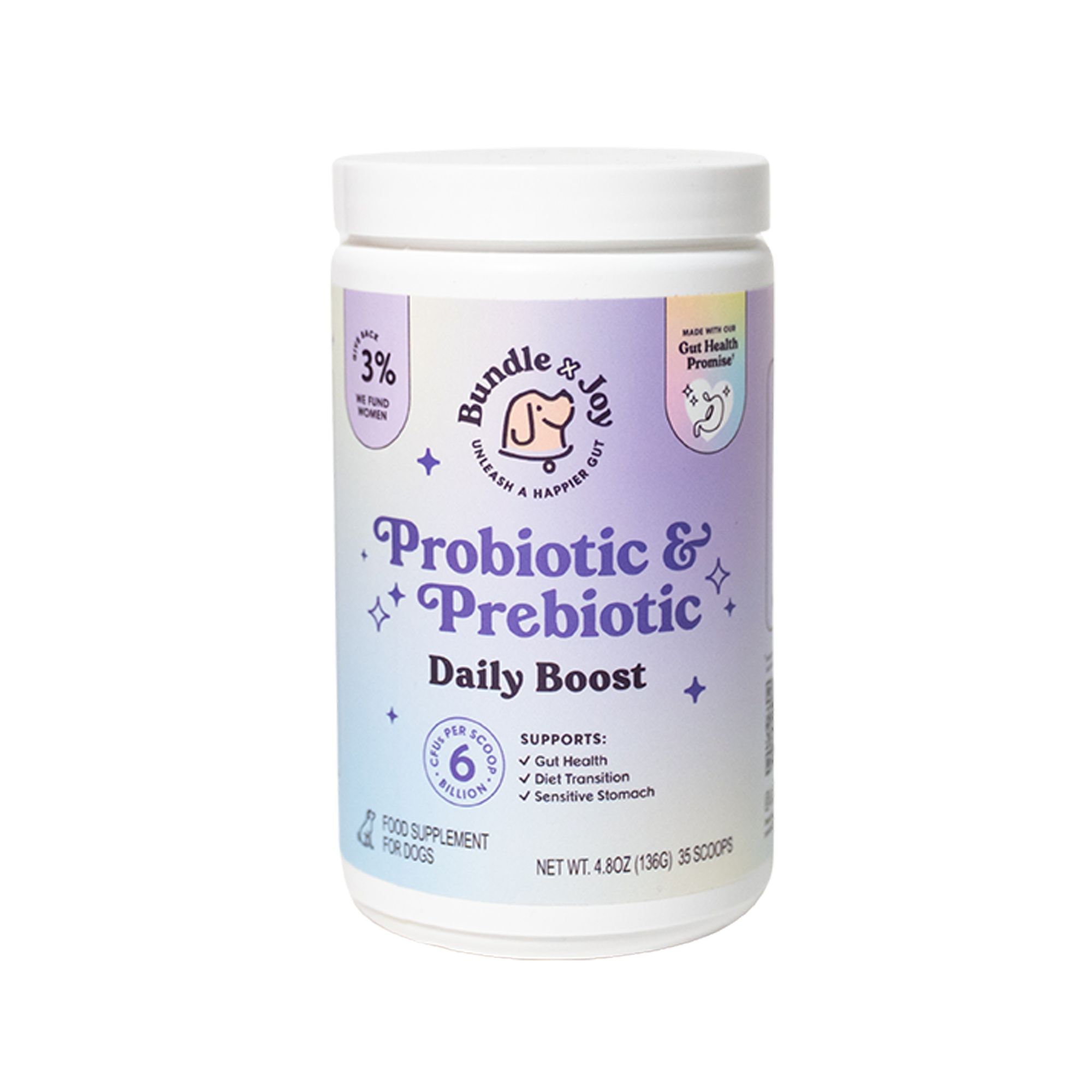 Bundle x Joy Probiotic & Prebiotic Daily Boost Adult Dog Supplement