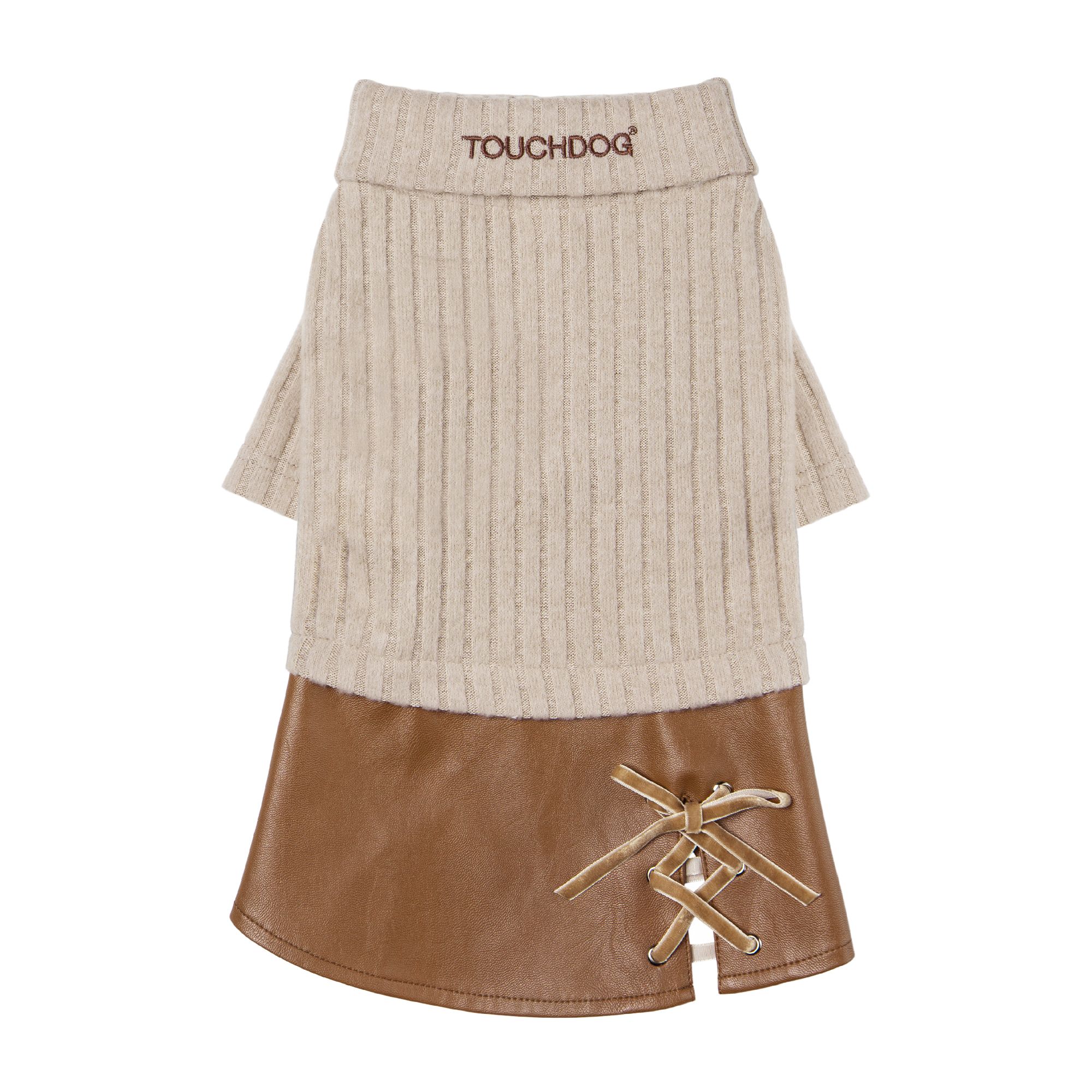 Touchdog Modress Fashion Designer Dog Sweater Dress