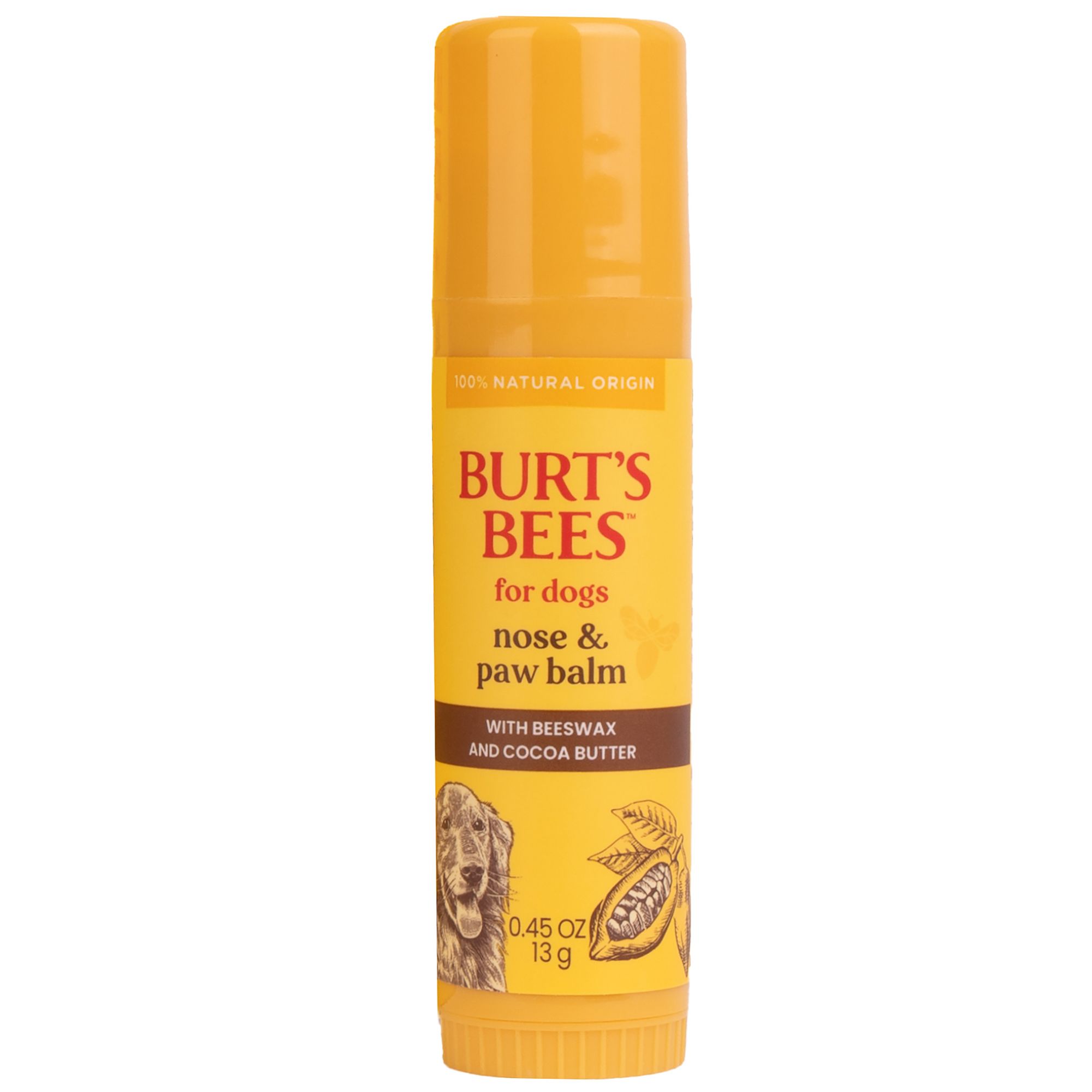 Burt's Bees for Pets Care Plus+ Naturally Derived Nose & Paw Balm with Beeswax and Cocoa Butter
