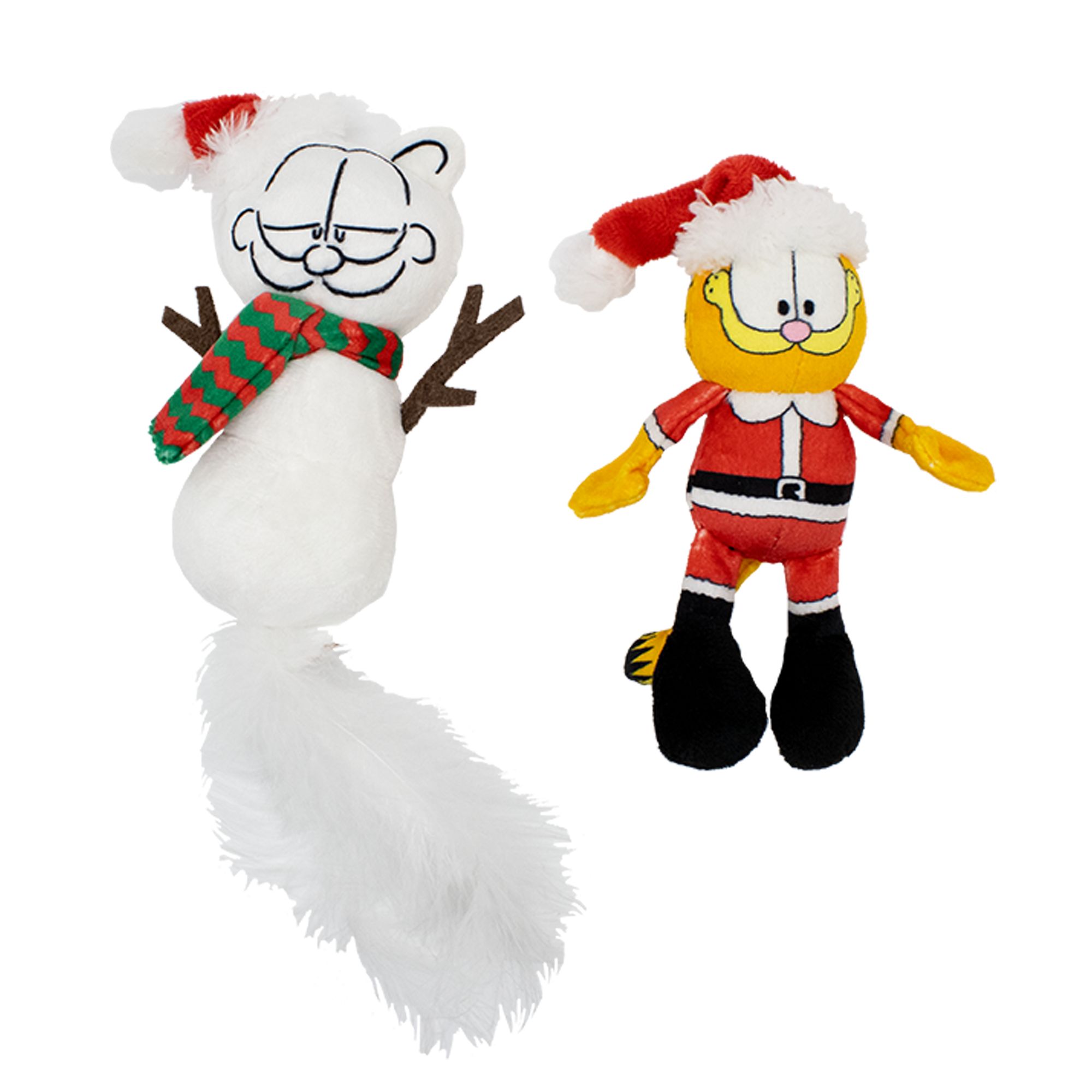 Garfield Holiday Plush Cat Toys, 2 Pack