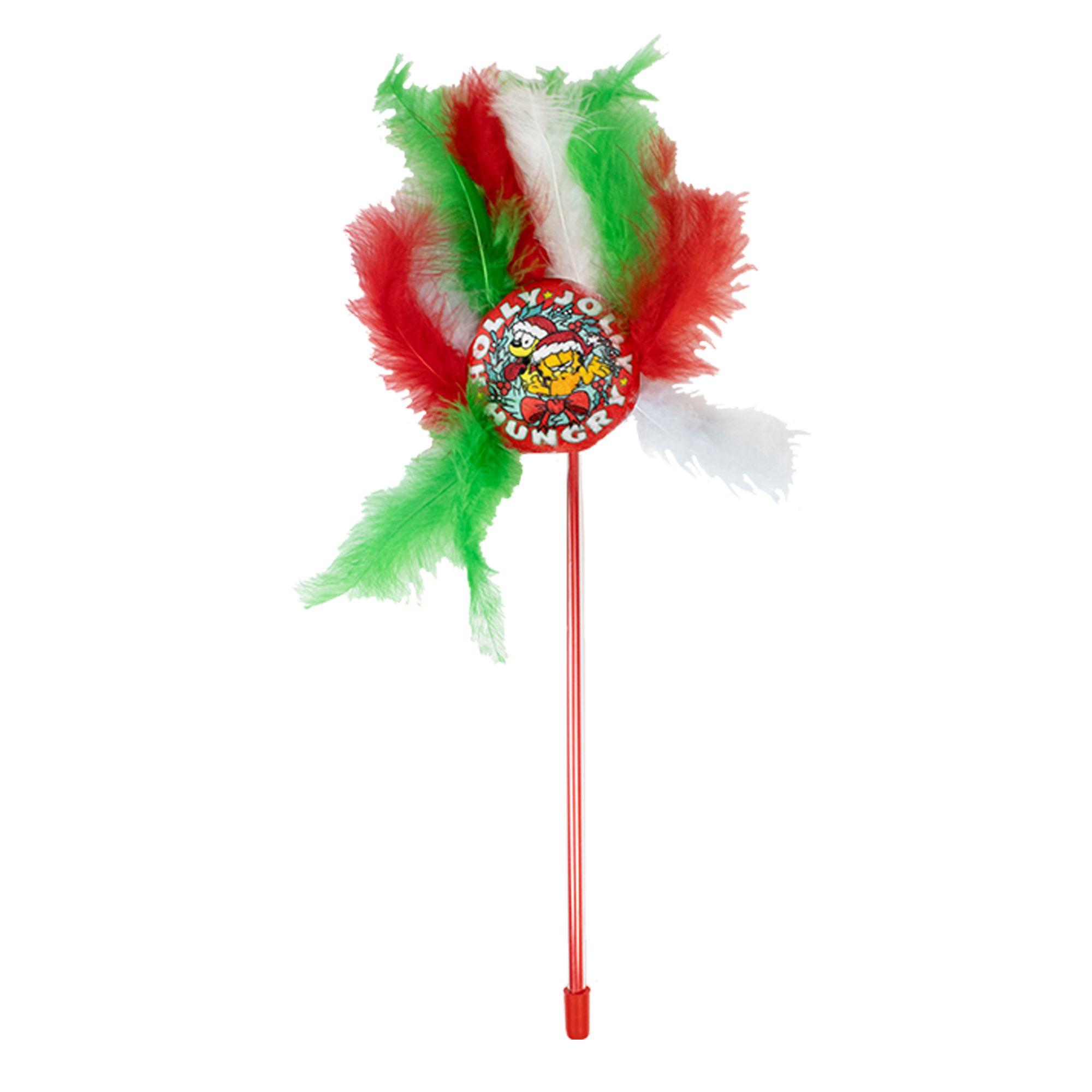 Garfield Holiday Feather Cat Teaser Toy