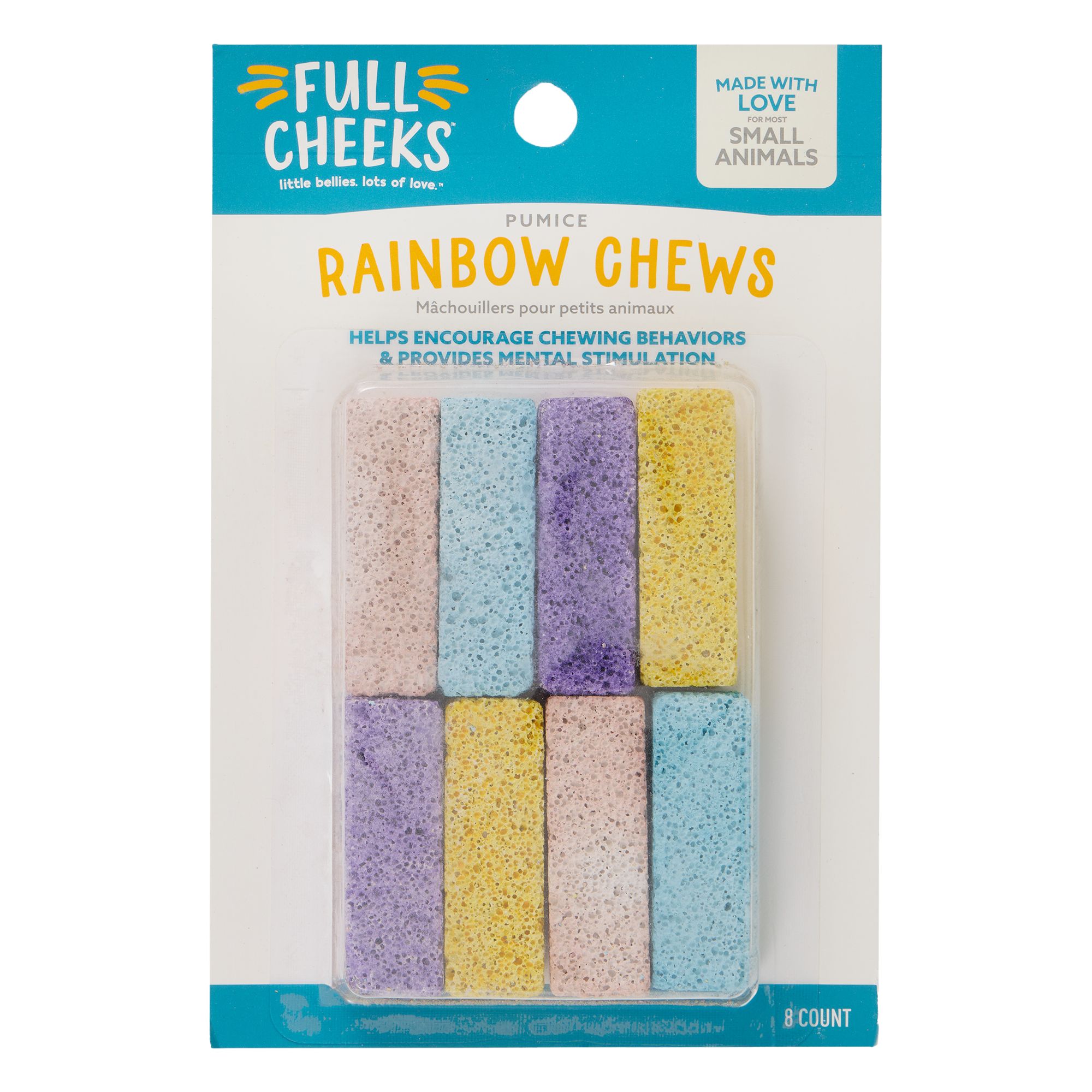 Full Cheeks™ Small Pet Rainbow Pumice Chews