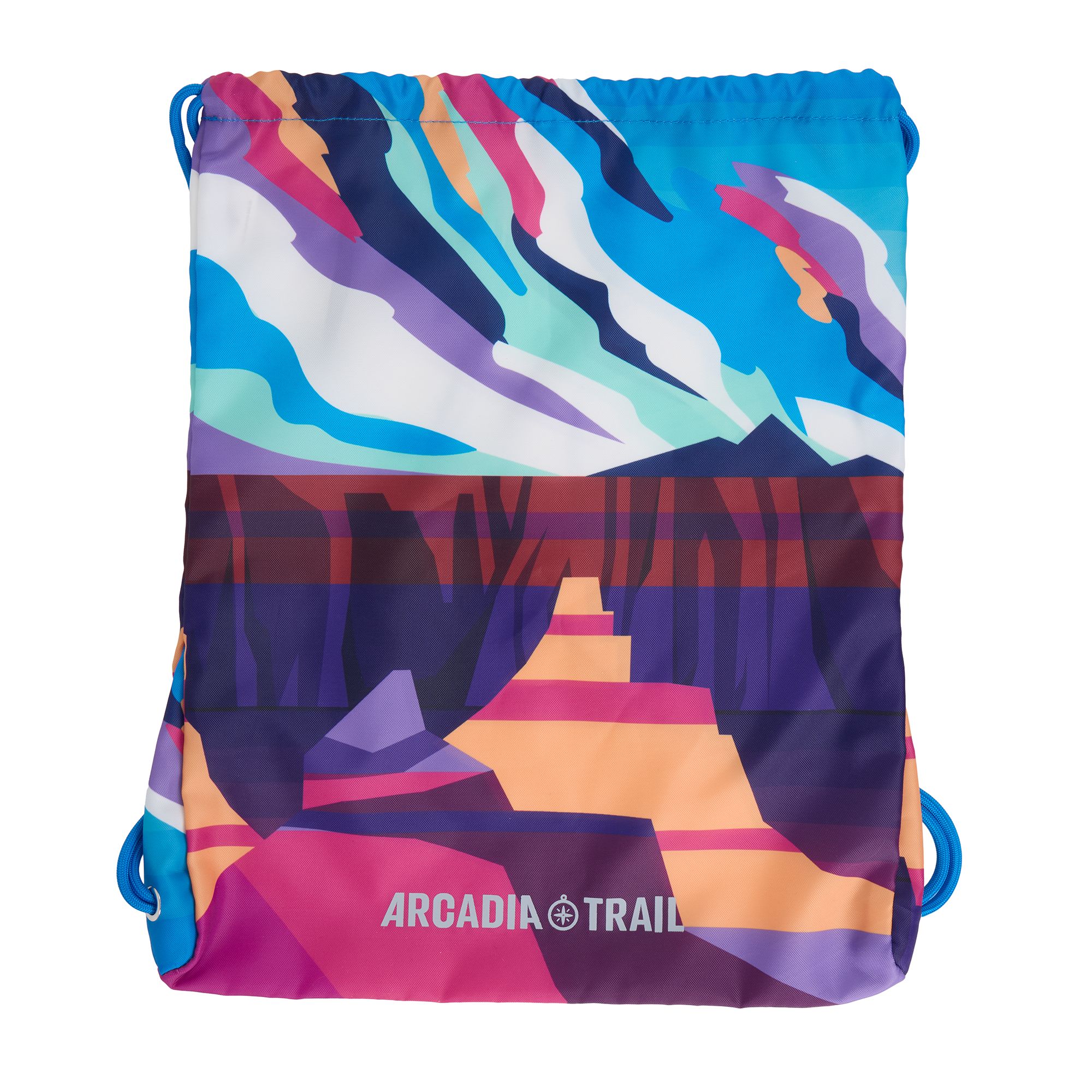 Arcadia Trail® Mountain Reflective Drawstring Packable Bag