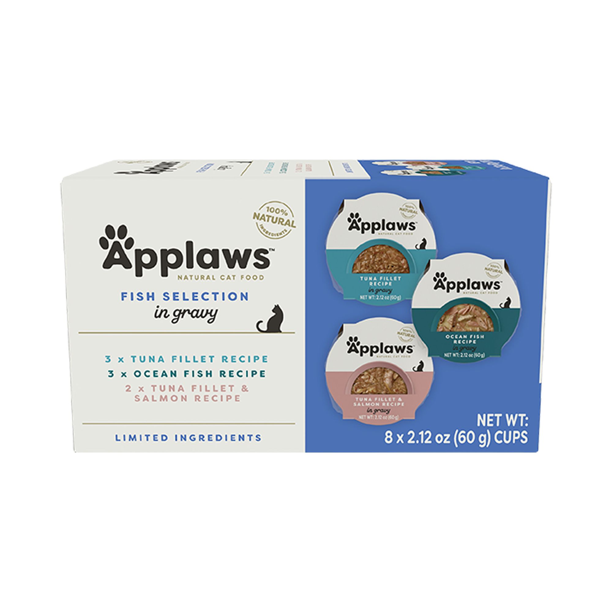 Applaws Fish Selection in Gravy Cat Food - Grain Free, Variety Pack, 8 Ct