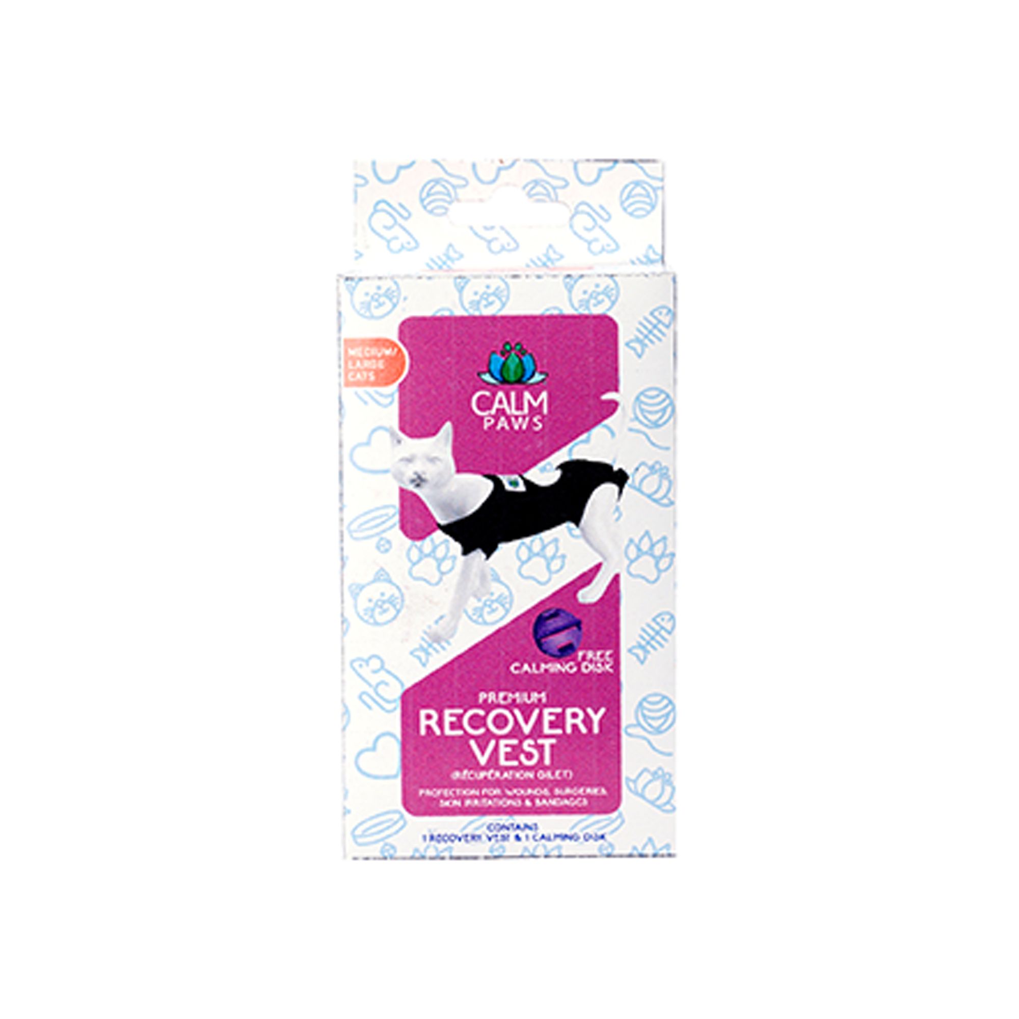 Calm Paws Calming Recovery Vest for Cats