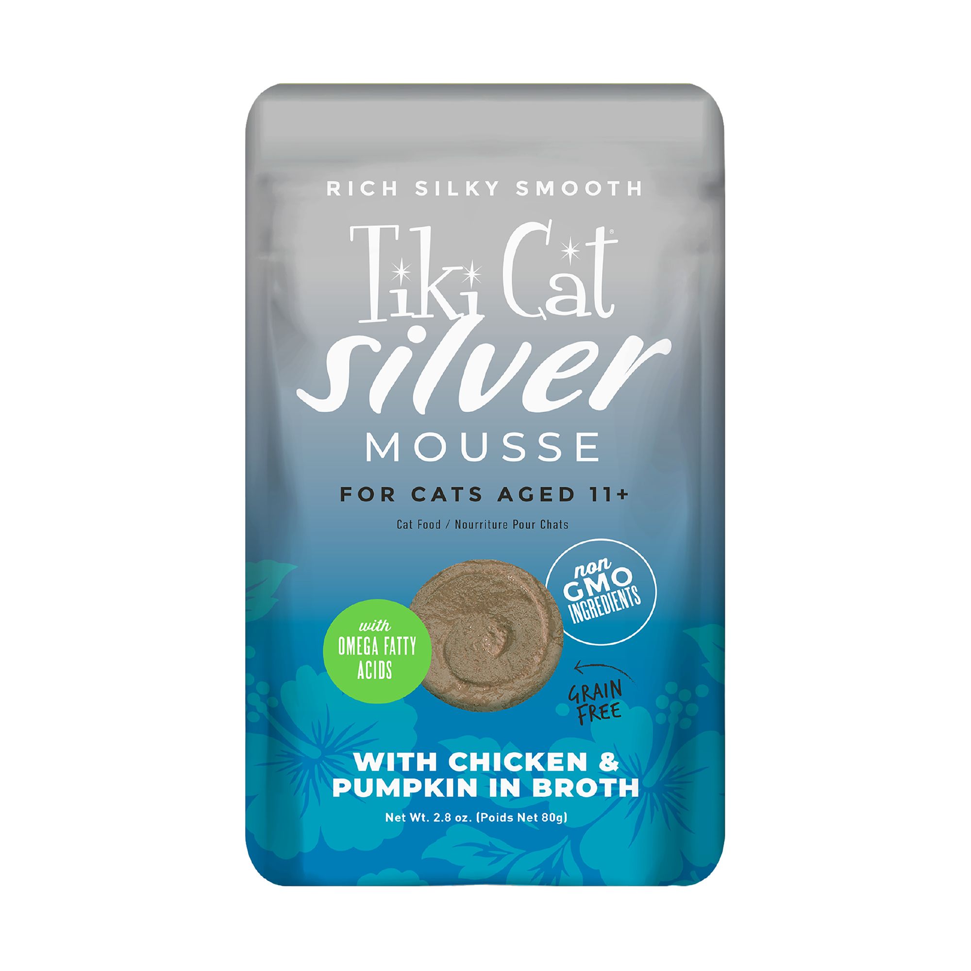 Tiki Cat® Velvet™ Mousse Senior Cat Food - Non-GMO, Grain & Potato Free, Chicken, 2.8oz