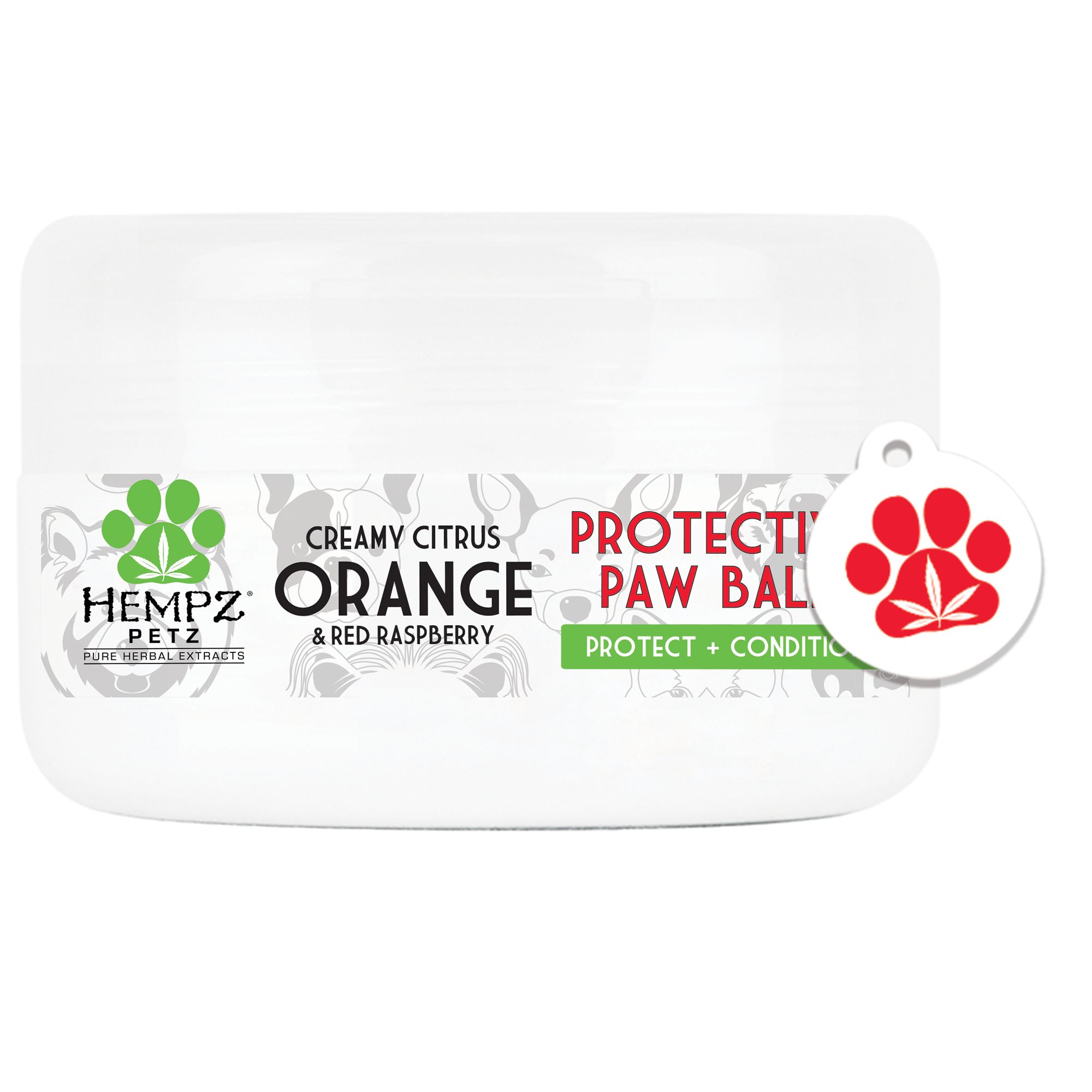 Hempz® Petz Protective Paw Balm - Creamy Citrus Orange & Red Raspberry