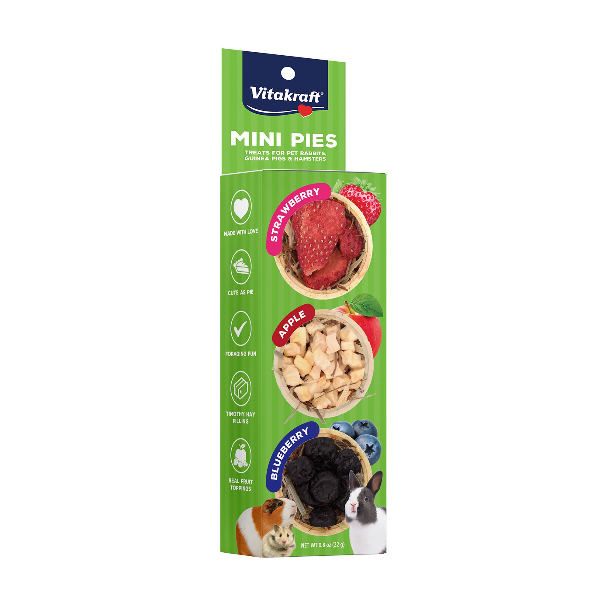 Vitakraft® Mini Pies - Strawberry, Apple & Blueberry