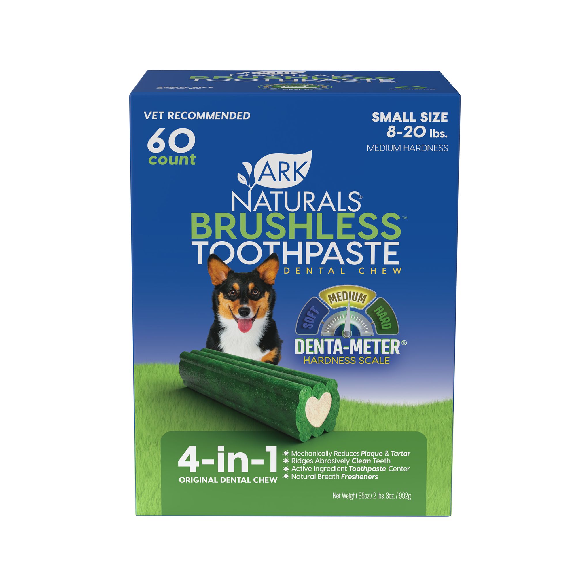 Ark Naturals® Brushless Toothpaste 4-in-1 Small Dog Dental Treats - 60 Count