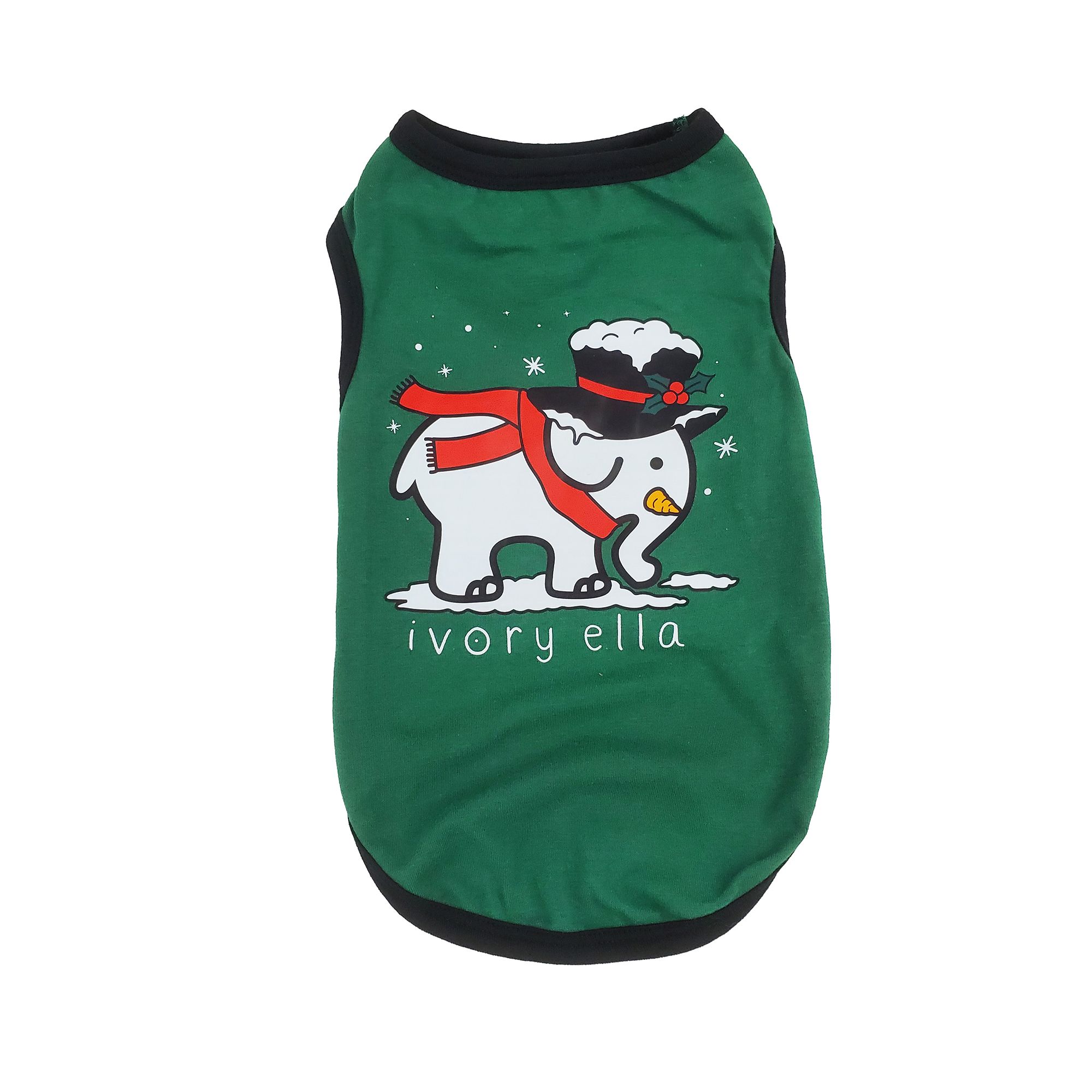 Hip Doggie Ivory Ella Holiday Scarf & Hat Elephant Dog Tee
