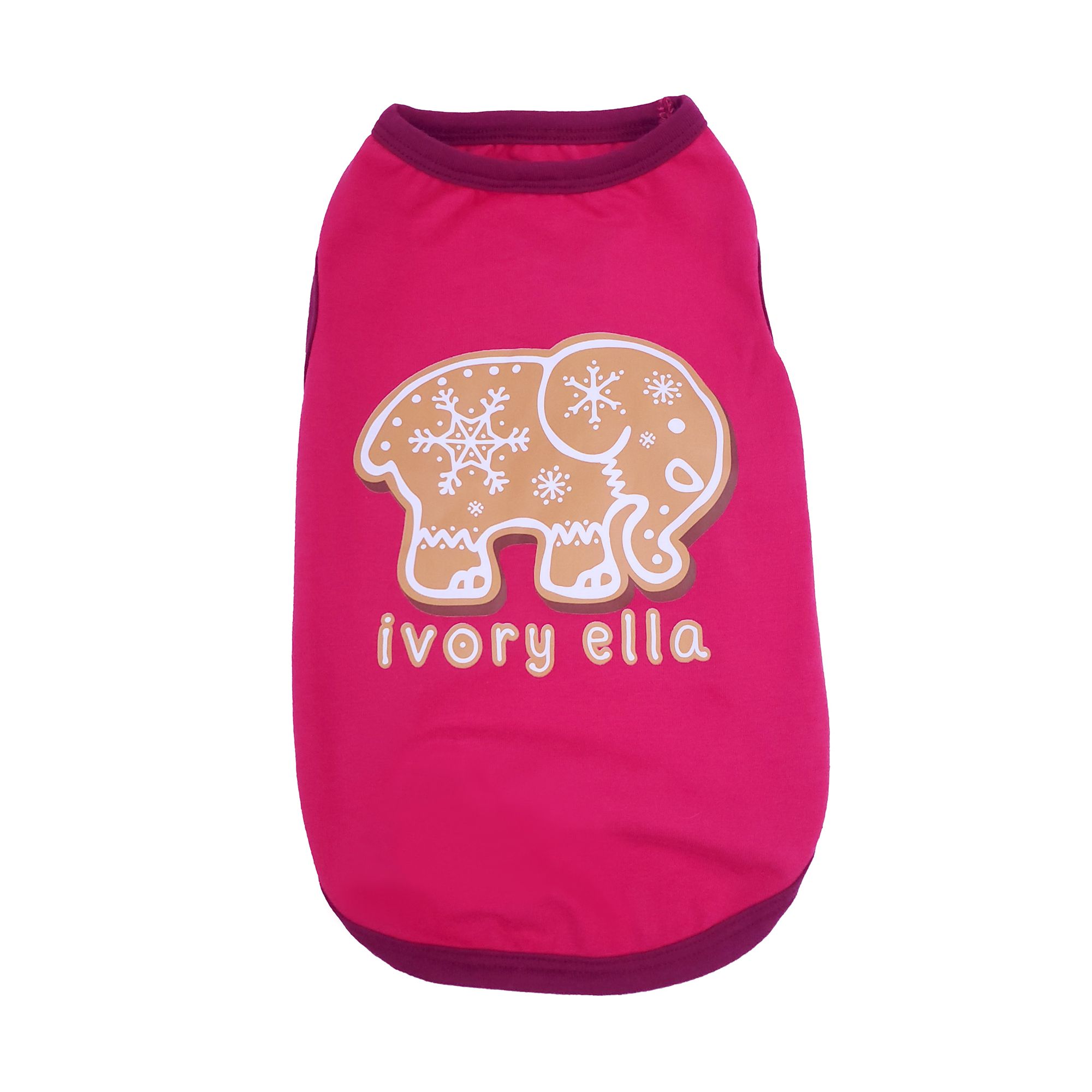 Hip Doggie Ivory Ella Holiday Gingerbread Elephant Dog Tee