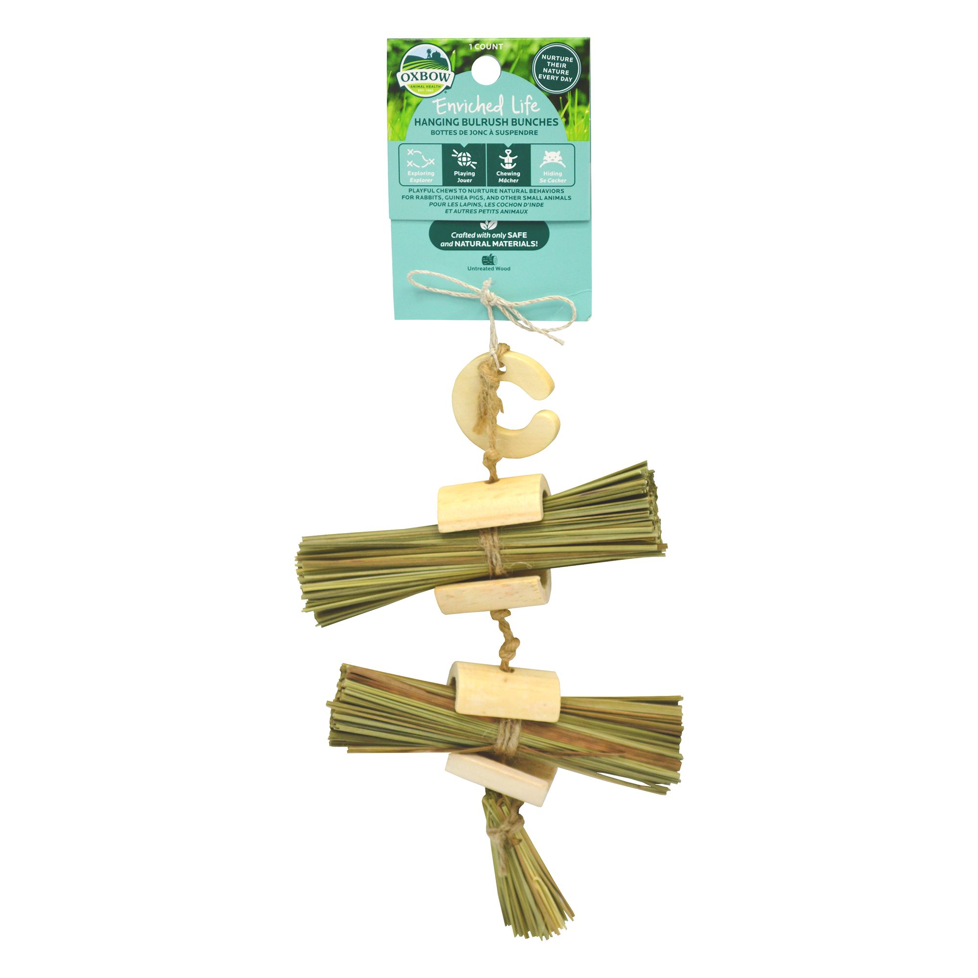 Oxbow Enriched Life Hanging Bulrush Bunches Small Pet Chew