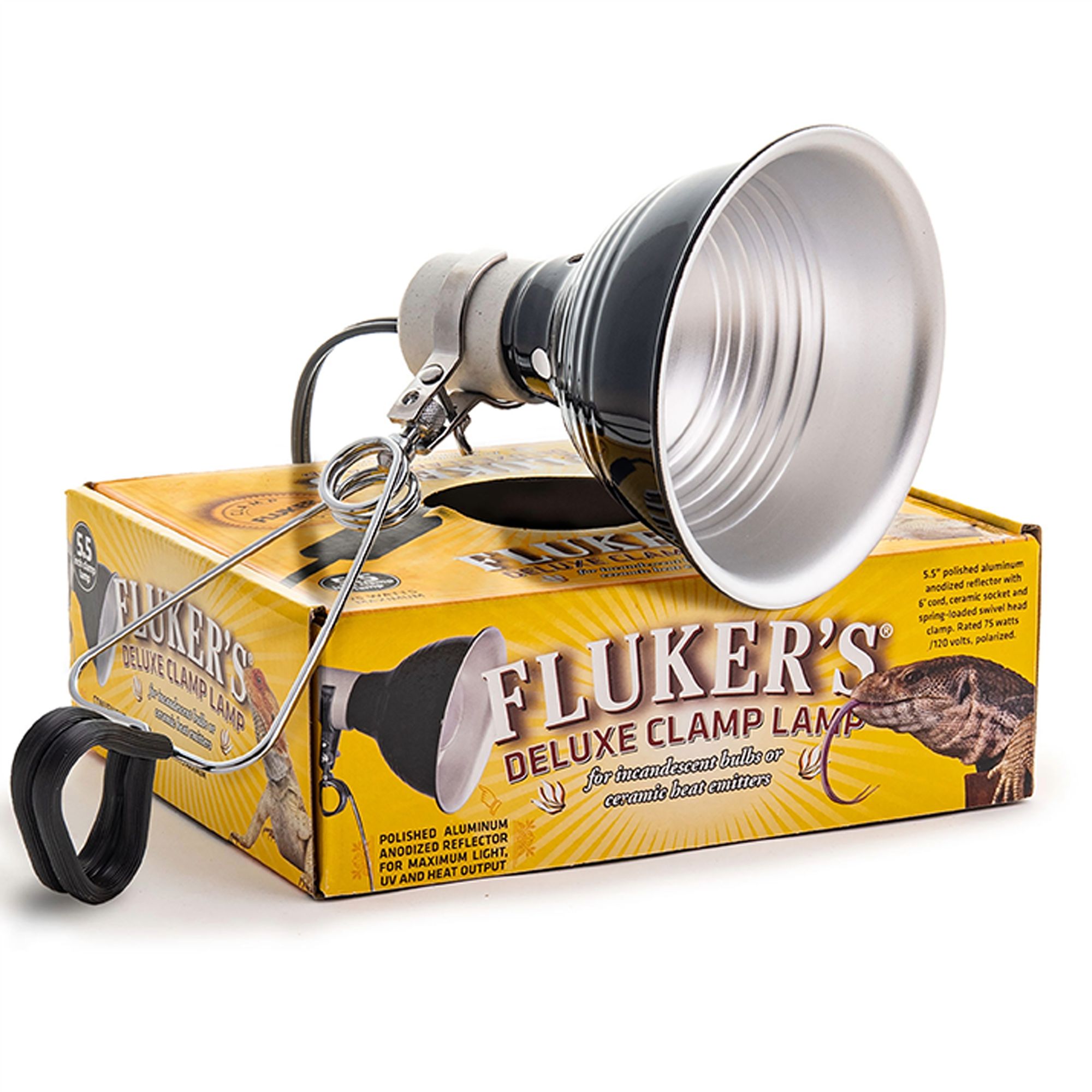 Flukers Deluxe Clamp Lamp 8.5 in
