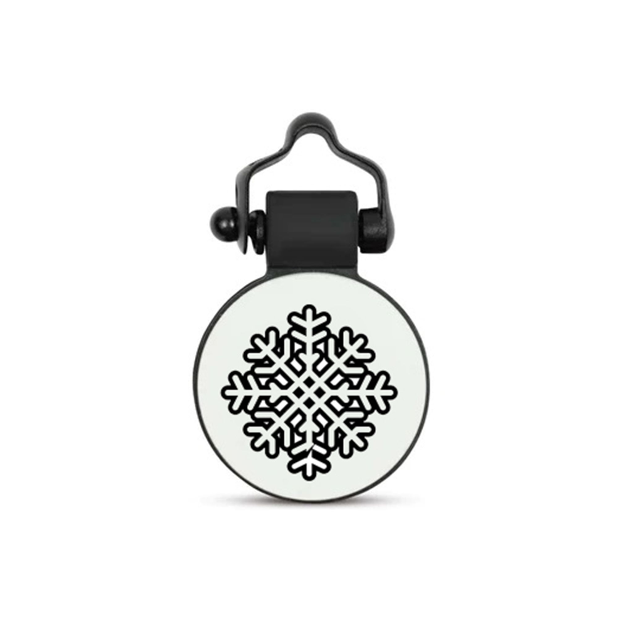 SiliDog The Silent Dog Tag Personalized Silicone Snowflake Dog & Cat ID Tag