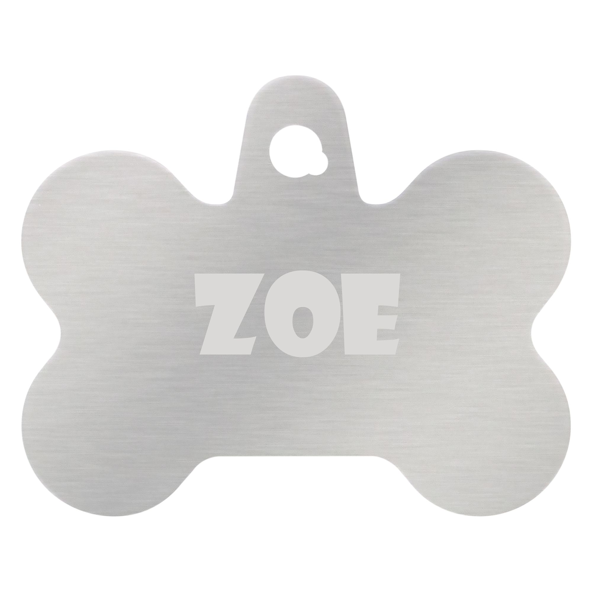 TagWorks® Silver Bone Personalized Pet ID Tag