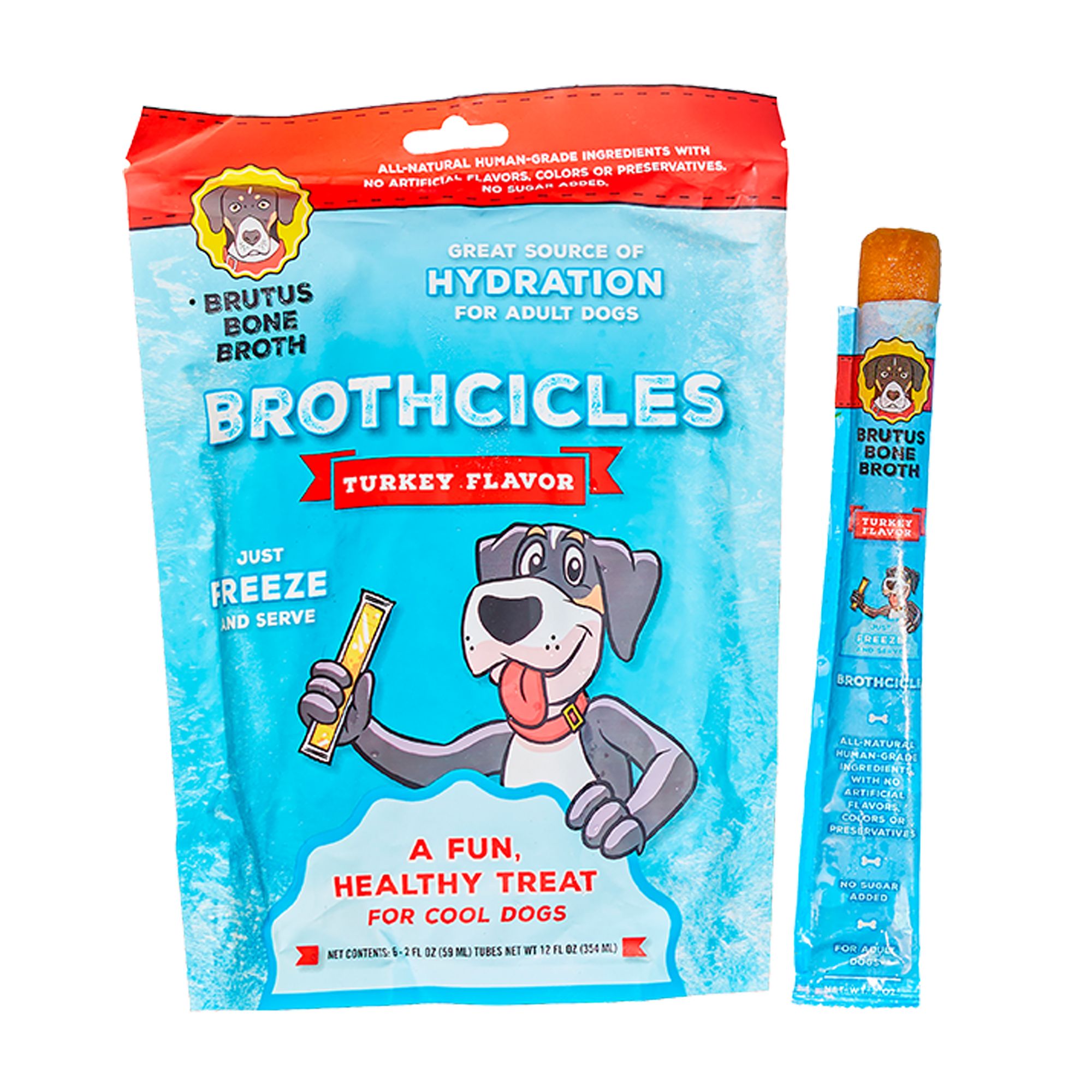 Brutus Bone Broth Brothcicles Adult Dog Treat - Turkey, 6 Count
