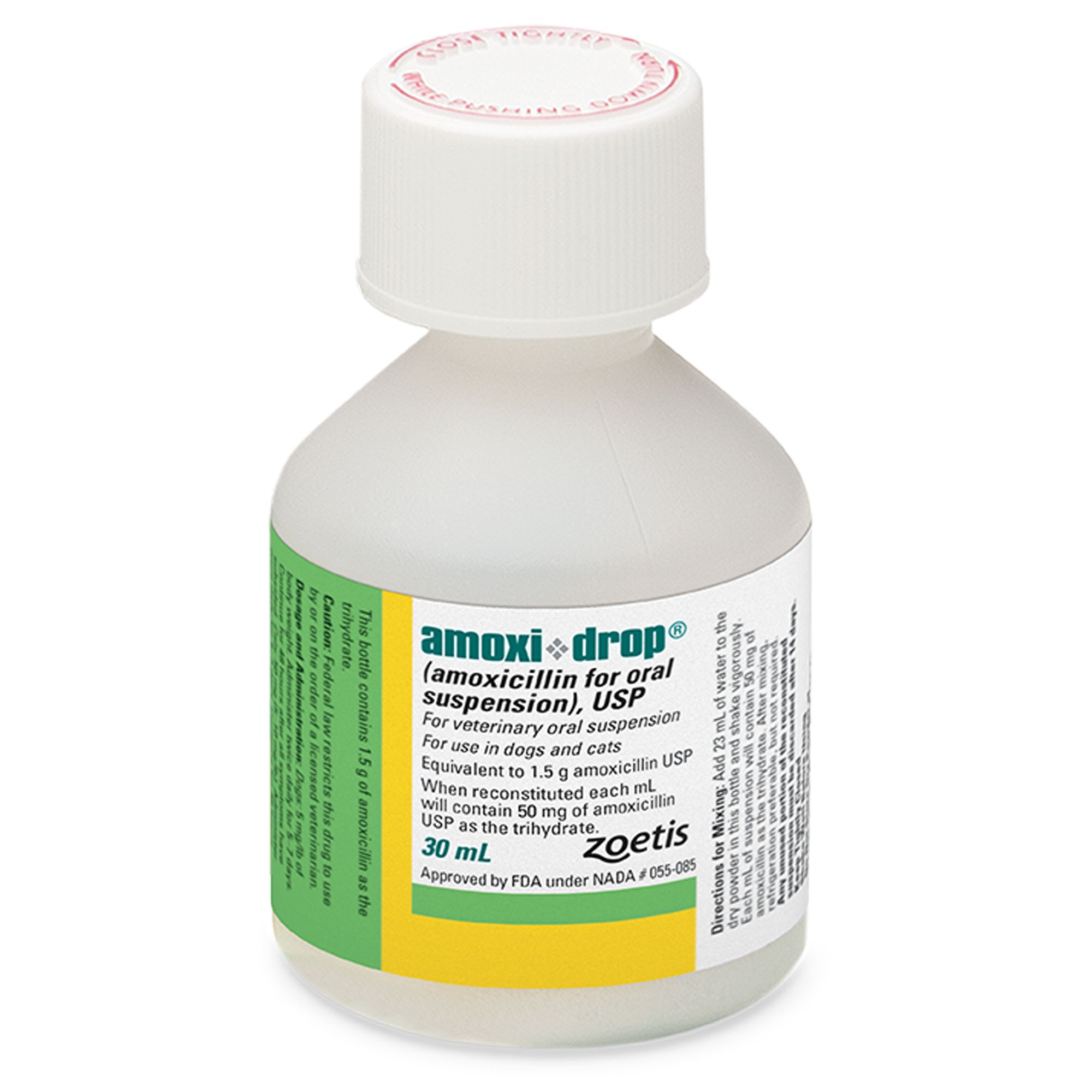 Amoxi-Drop (amoxicillin for oral suspension) for Dogs & Cats, 50 mg, 30 mL