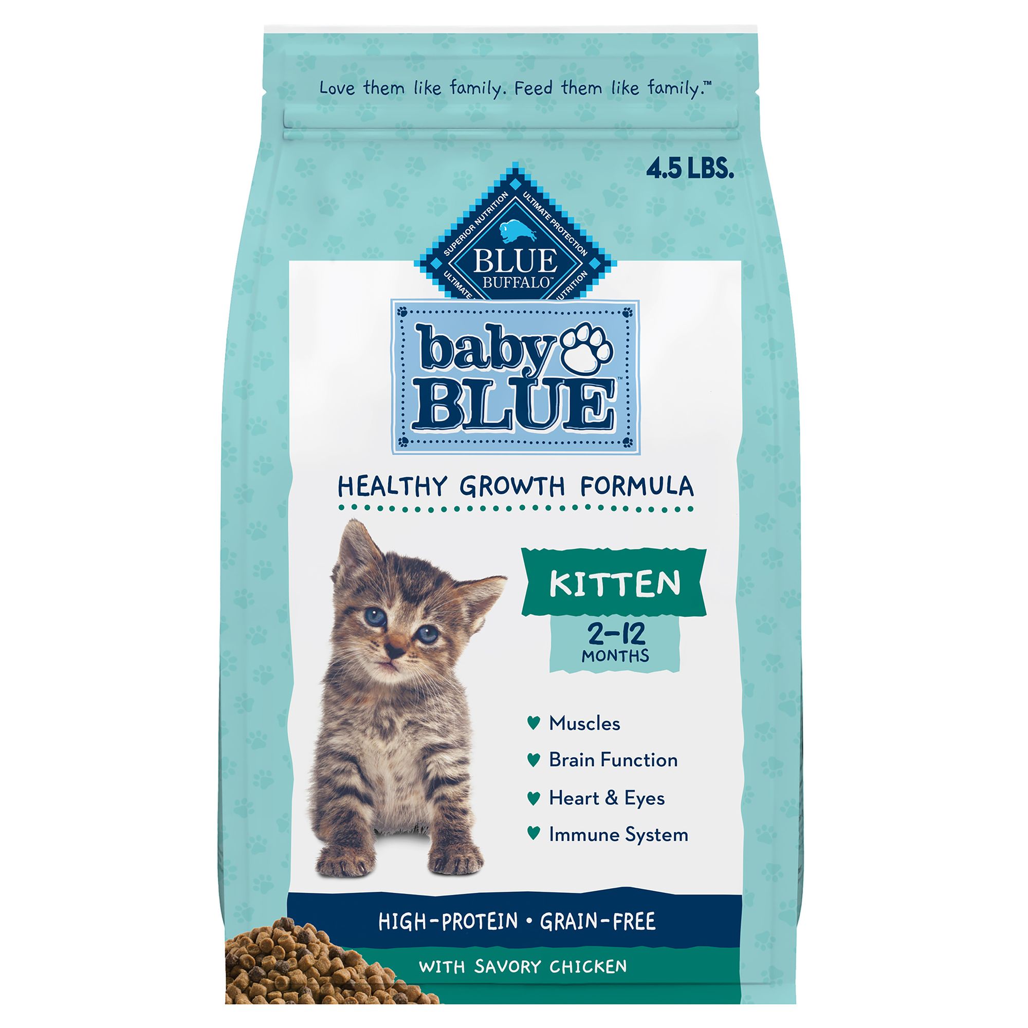 Blue Buffalo Baby BLUE Kitten Dry Food - Chicken & Pea