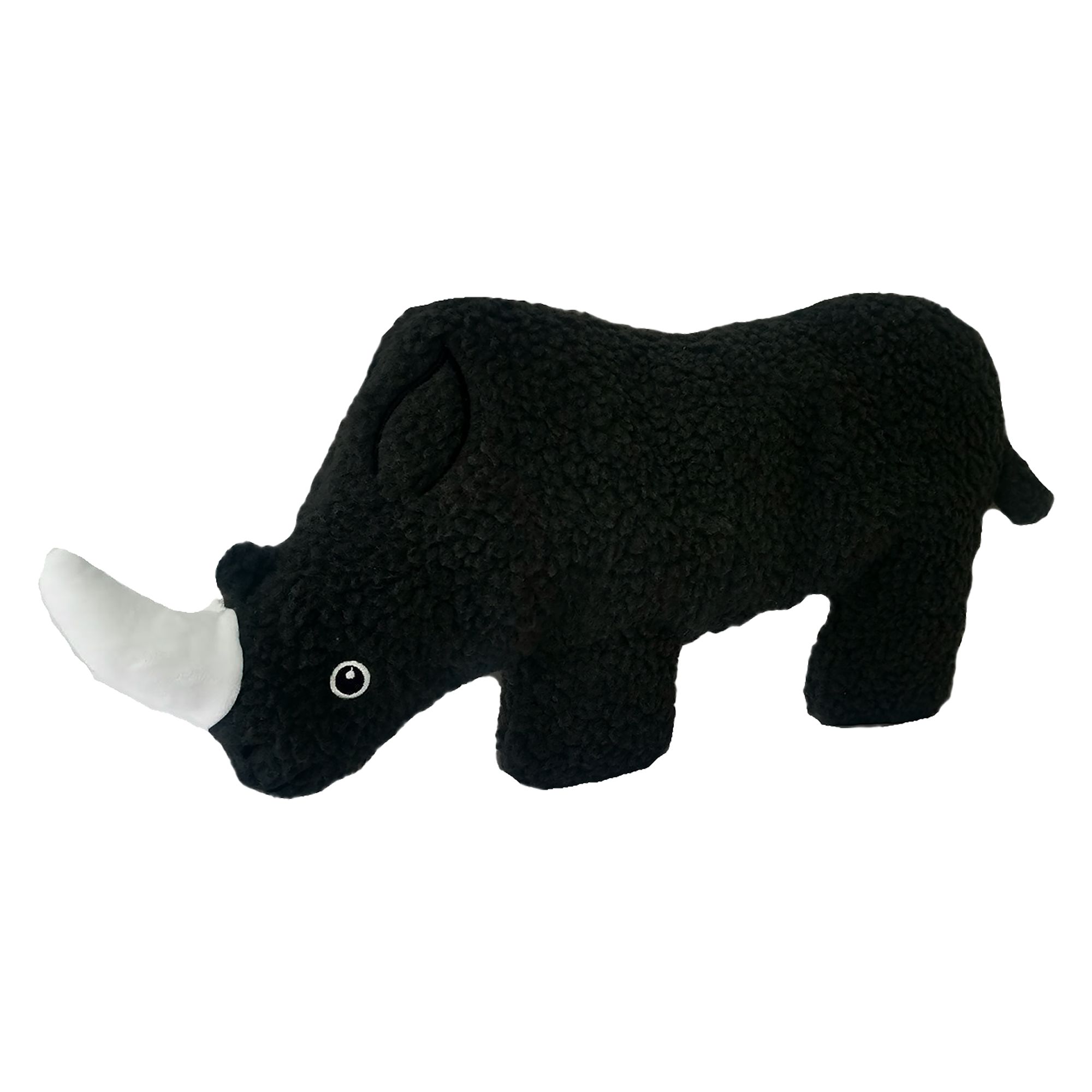 Barker's Bowtique Wildlife Gertie Black Rhino Dog Toy