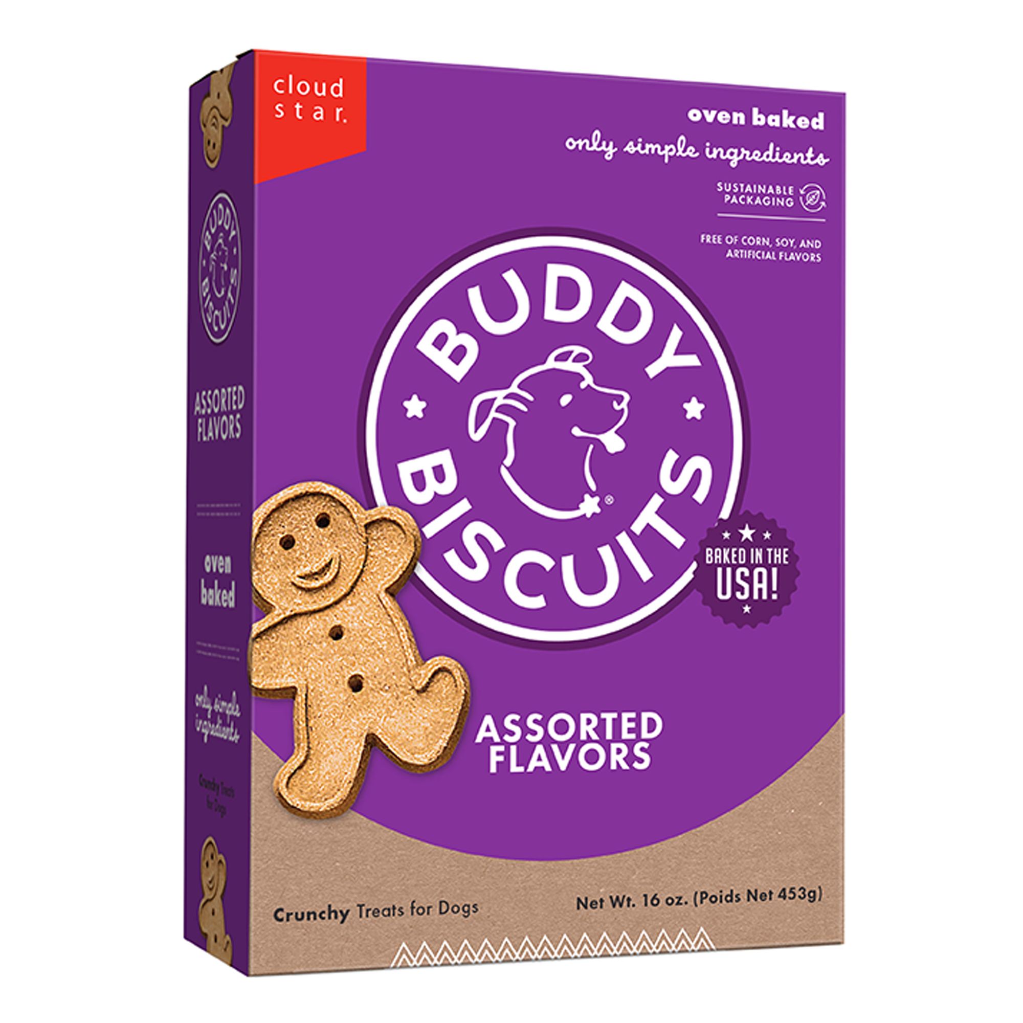 Buddy Biscuits All Life Stages Dog Biscuits - Assorted Flavors with Chicken, Beef, and Cheddar 16 oz