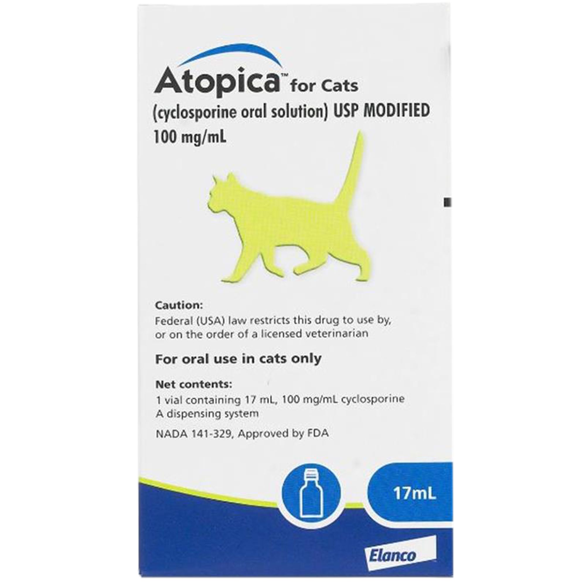 Atopica for Cats 100mg/ml - 5 ml or 17 ml