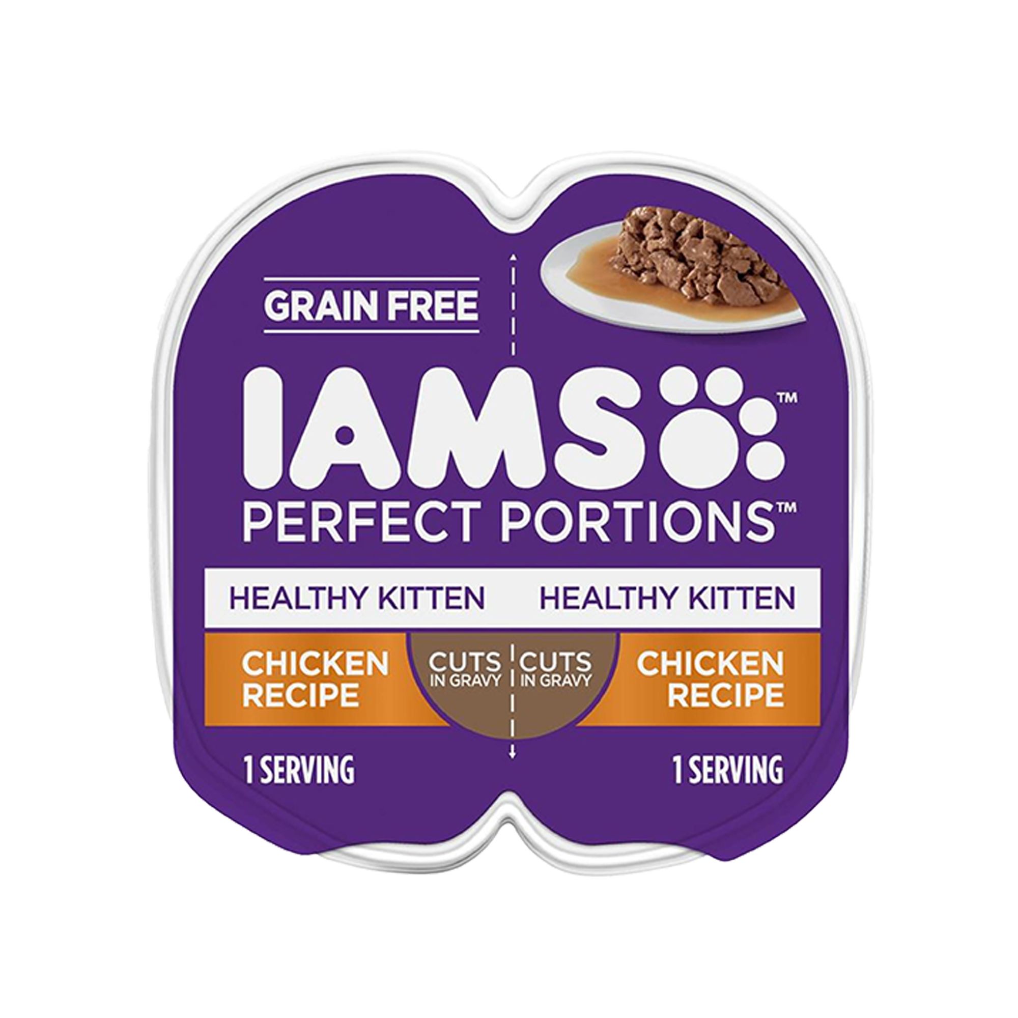 Iams® Perfect Portions Healthy Kitten Wet Cat Food - Grain Free, Chicken, Cuts In Gravy
