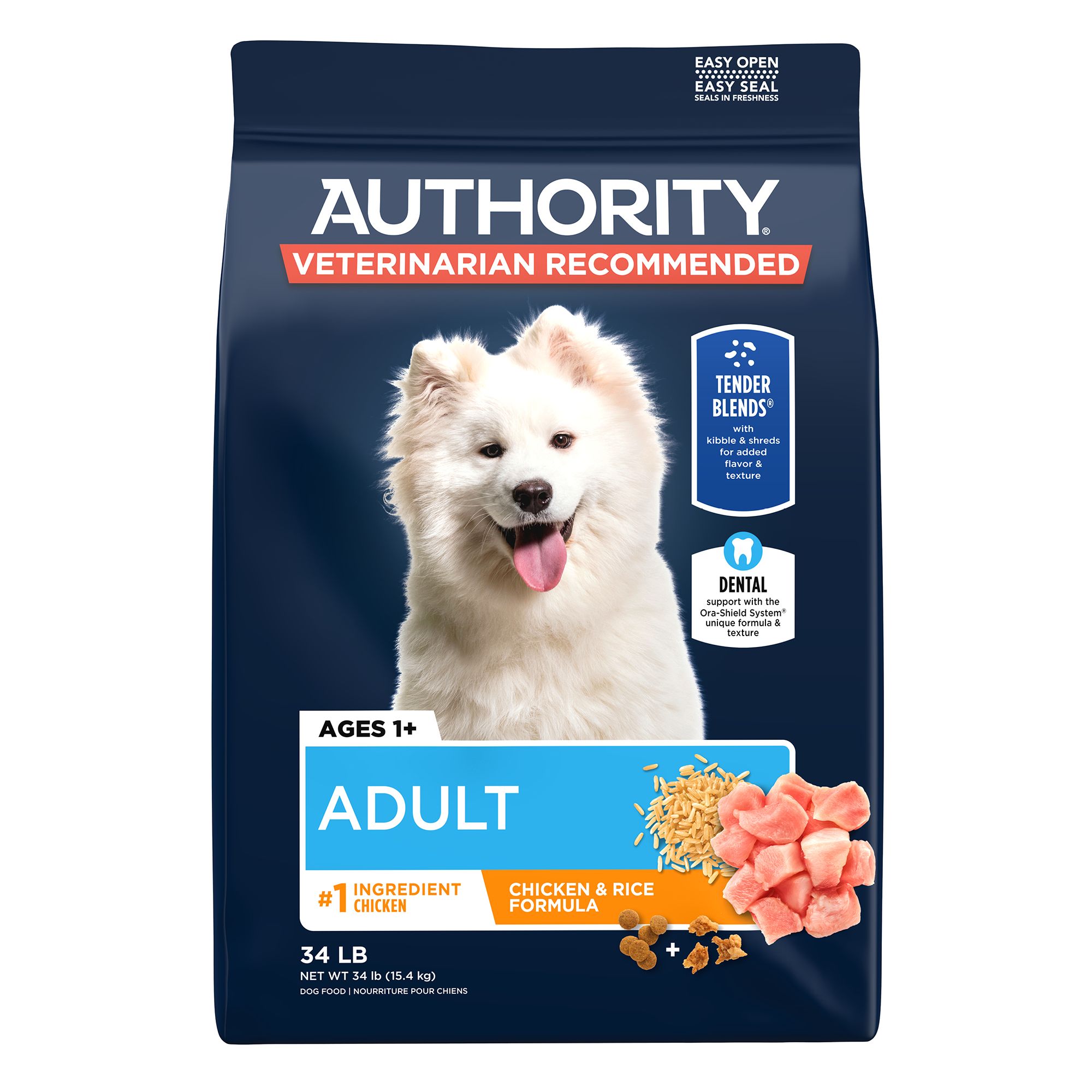 Authority Everyday Health Tender Blends Adult Dry Dog Food - Chicken & Rice
